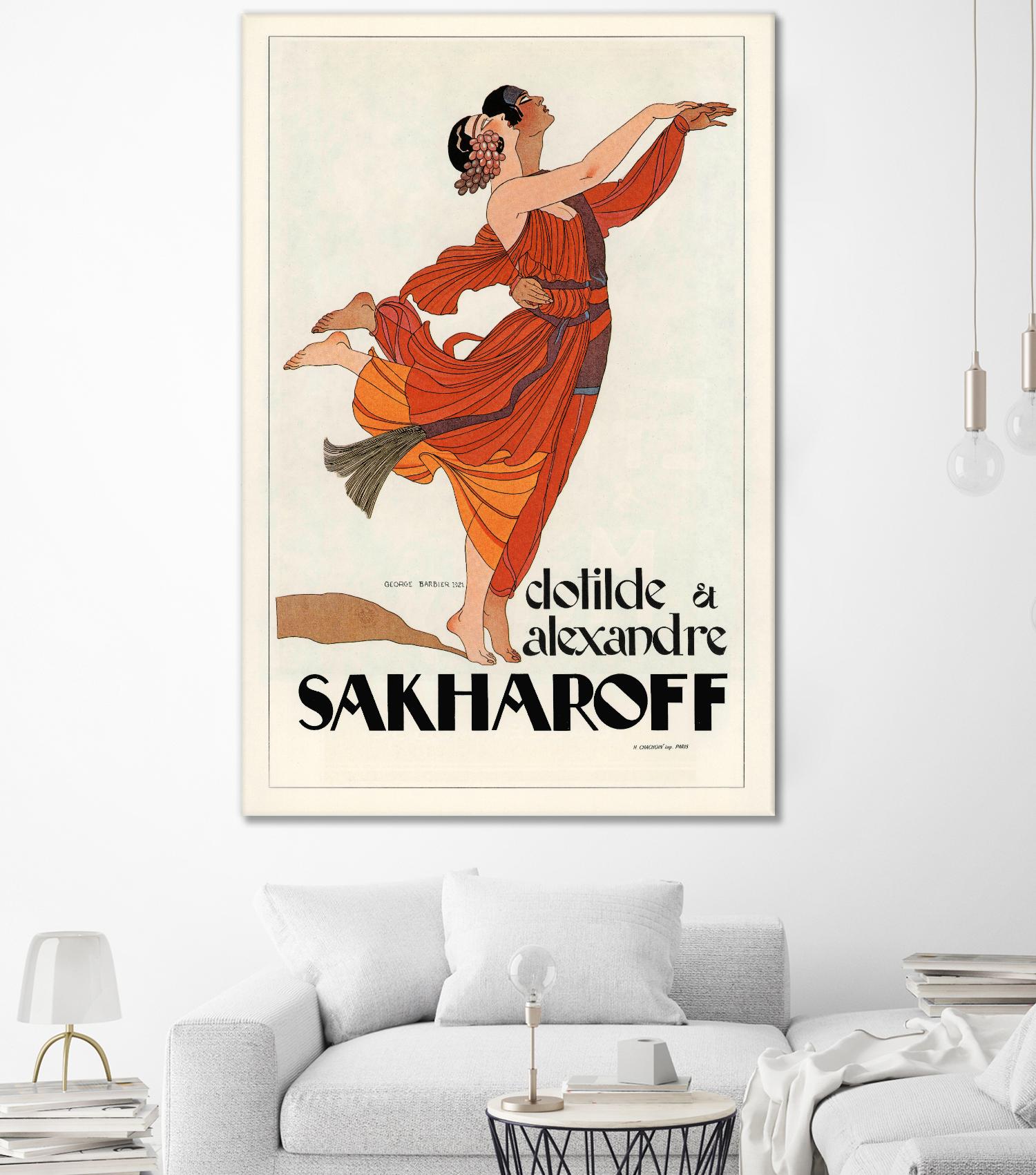 Sakharoff by Archive on GIANT ART - orange vintage couple