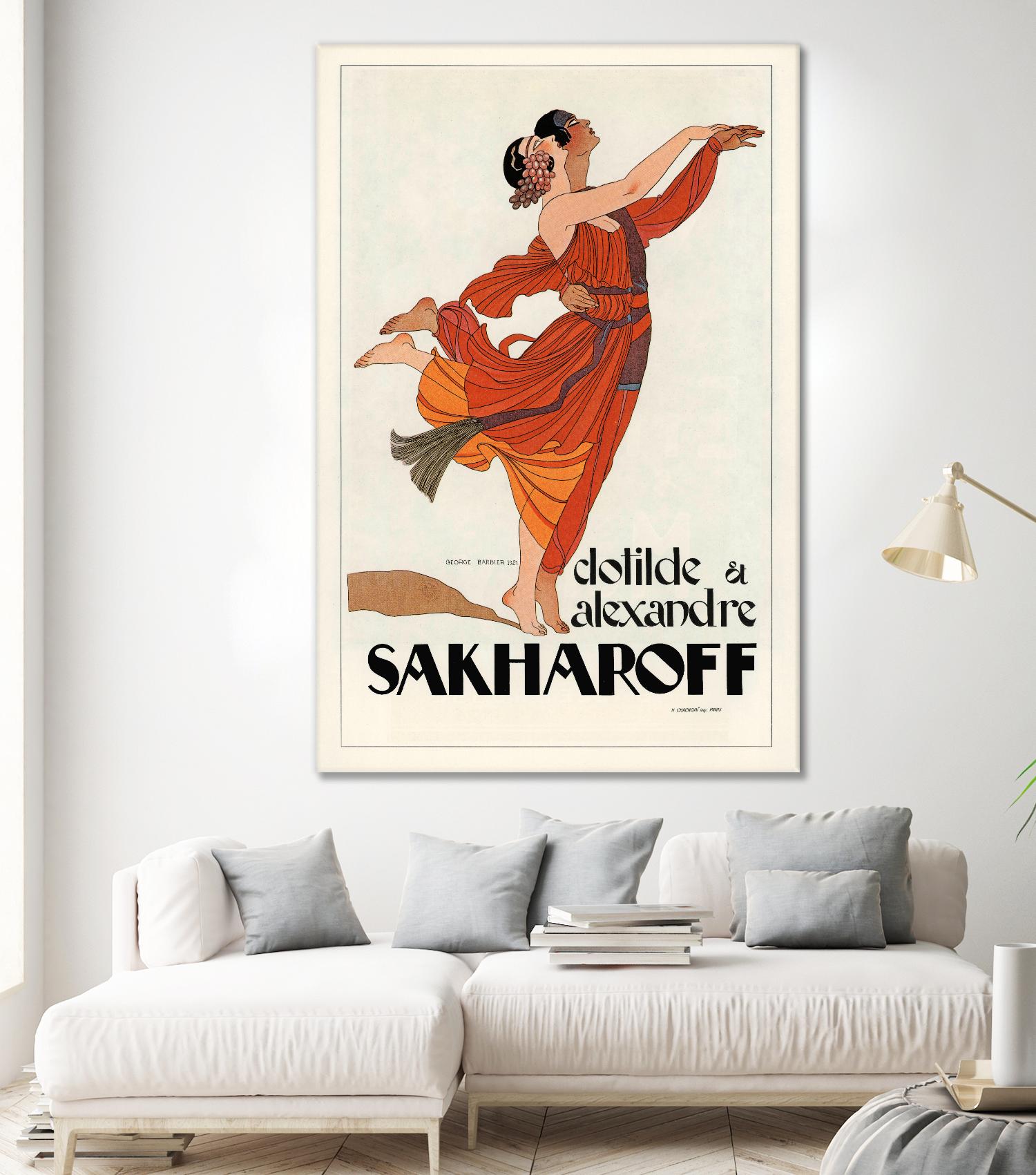 Sakharoff by Archive on GIANT ART - orange vintage couple
