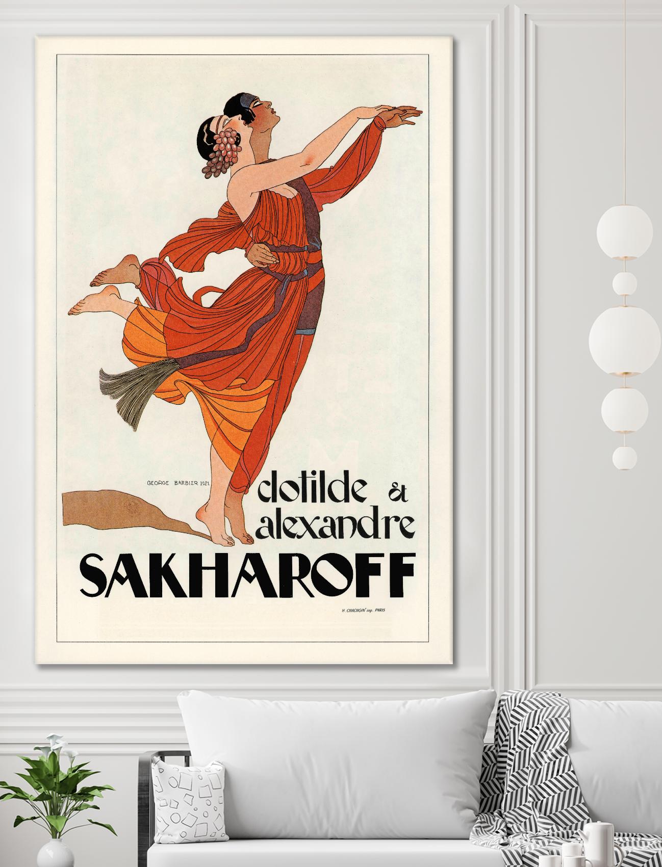 Sakharoff by Archive on GIANT ART - orange vintage couple