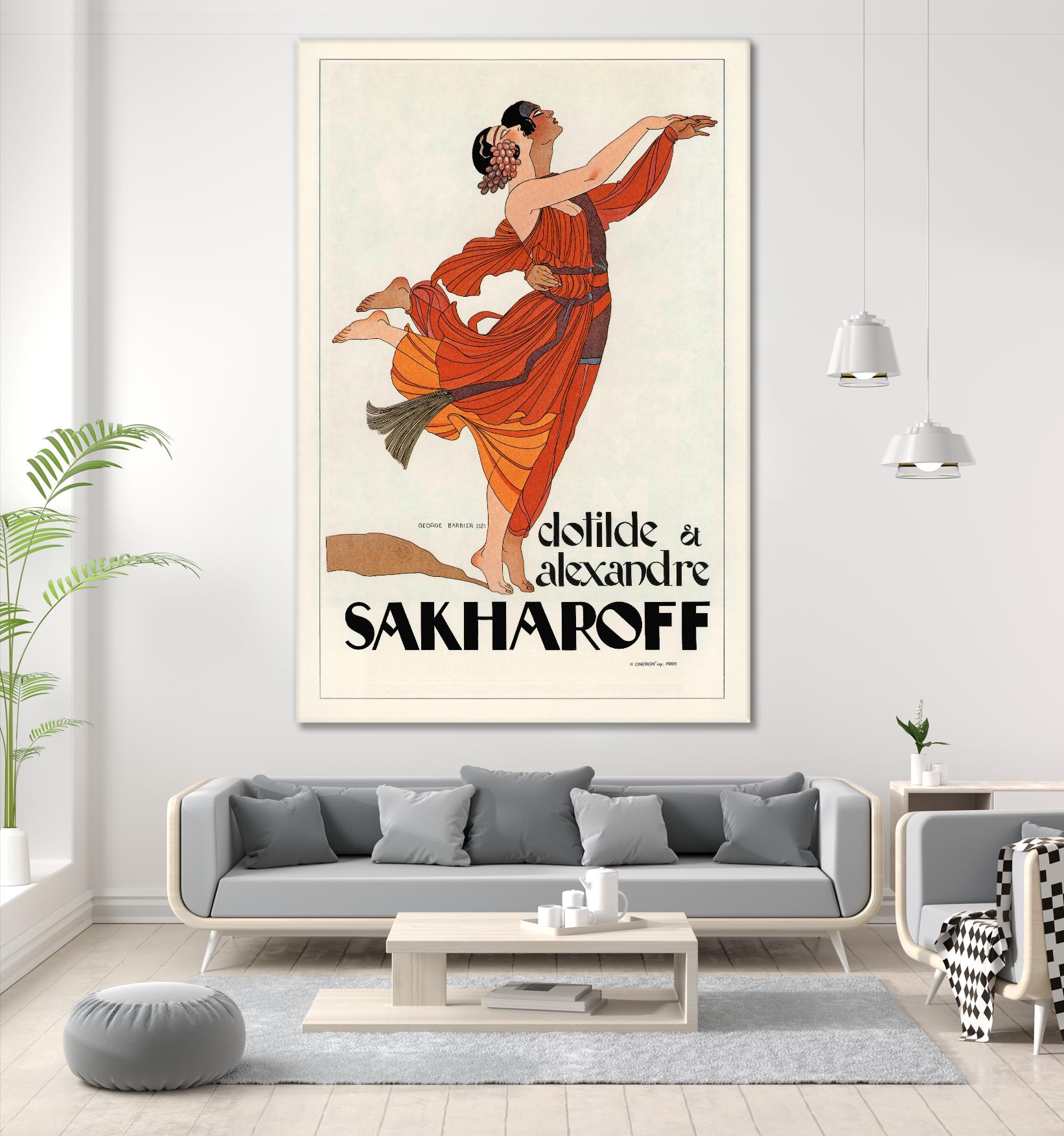 Sakharoff by Archive on GIANT ART - orange vintage couple