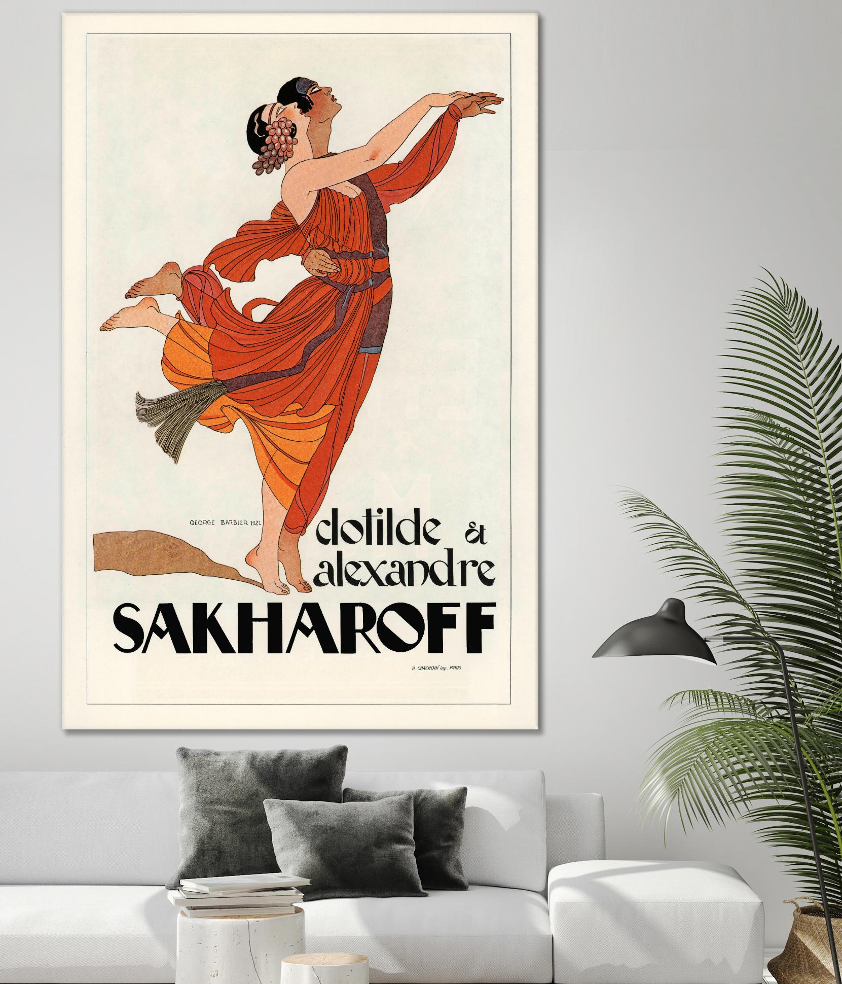 Sakharoff by Archive on GIANT ART - orange vintage couple
