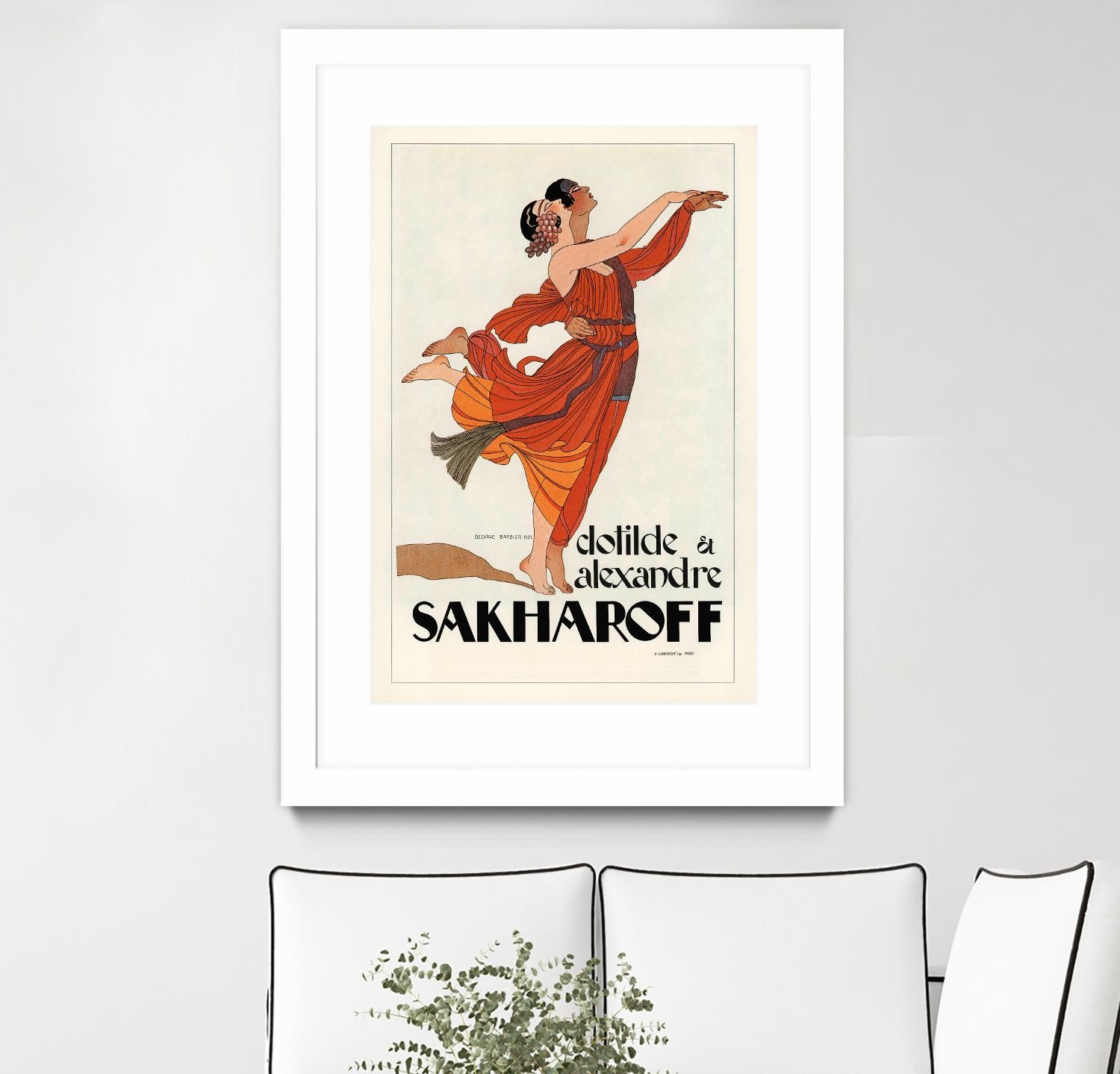 Sakharoff by Archive on GIANT ART - orange vintage couple