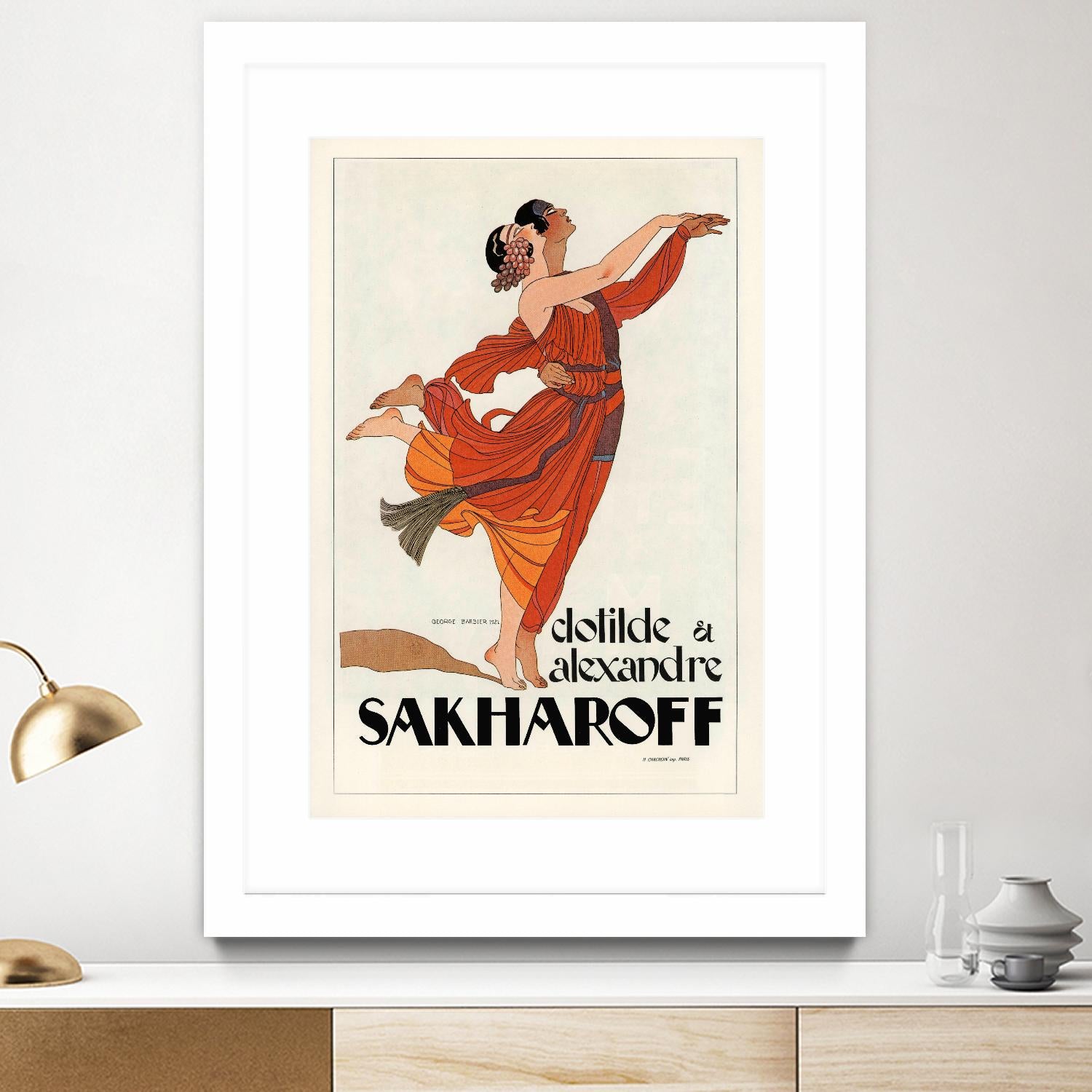 Sakharoff by Archive on GIANT ART - orange vintage couple