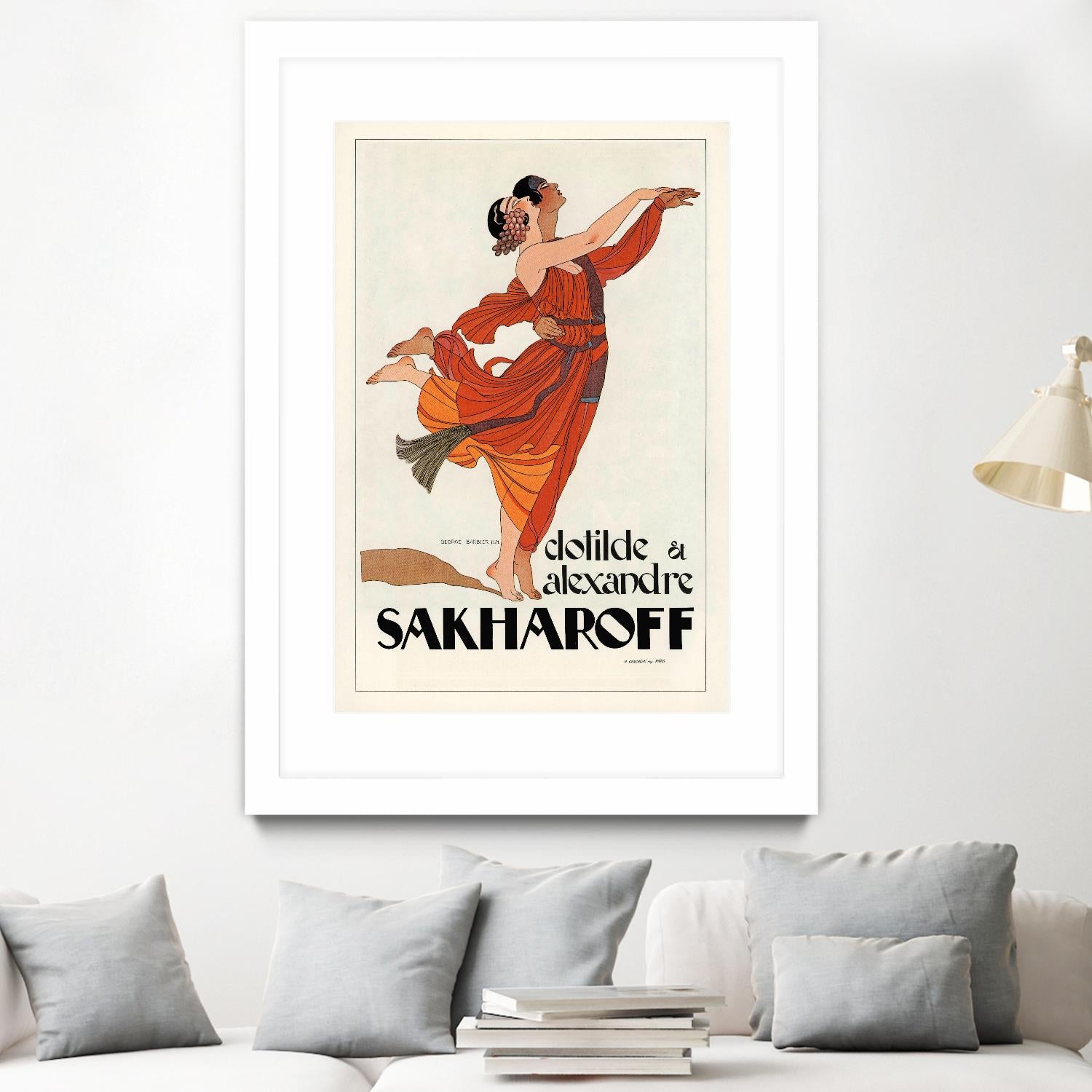 Sakharoff by Archive on GIANT ART - orange vintage couple