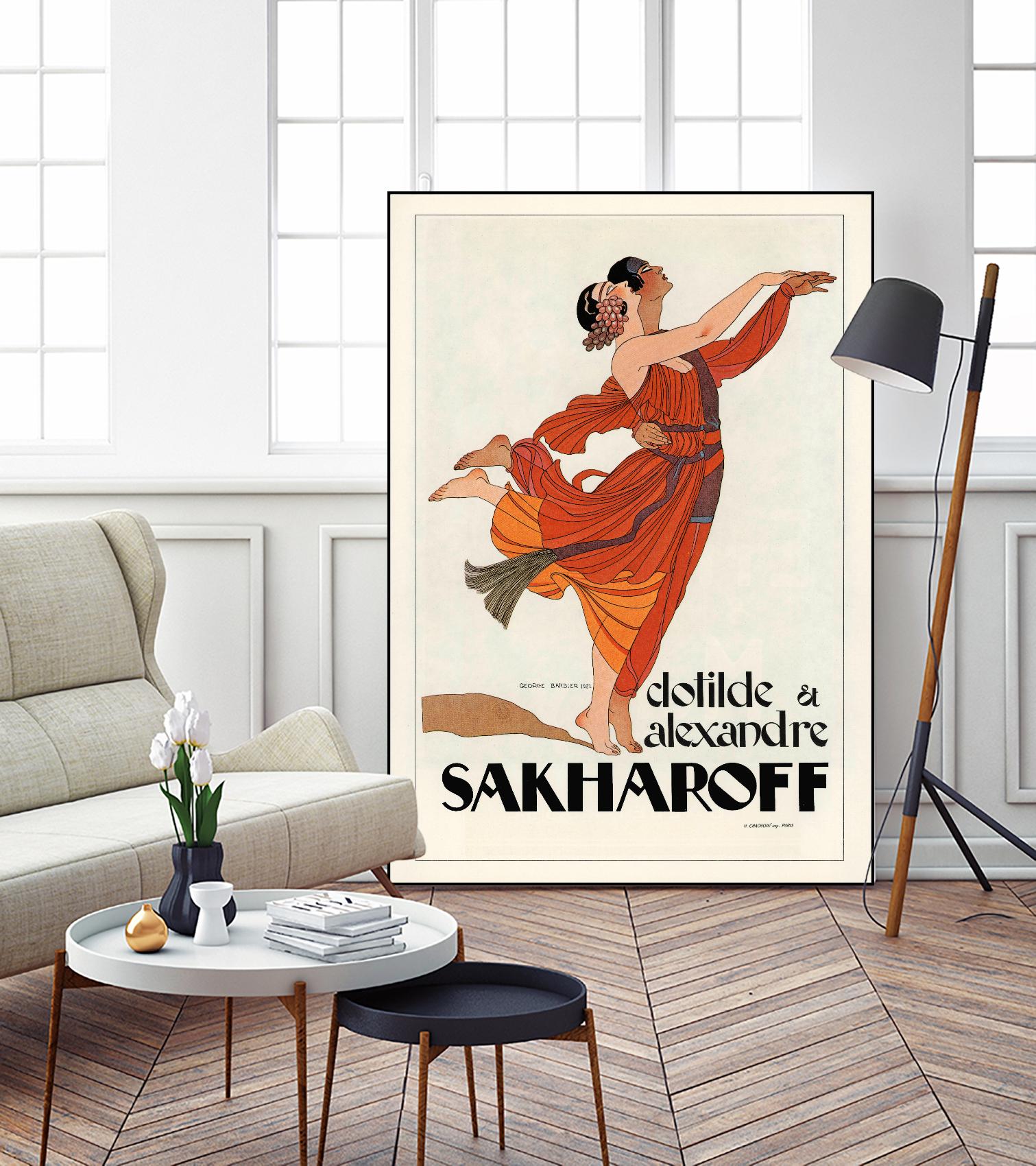 Sakharoff by Archive on GIANT ART - orange vintage couple