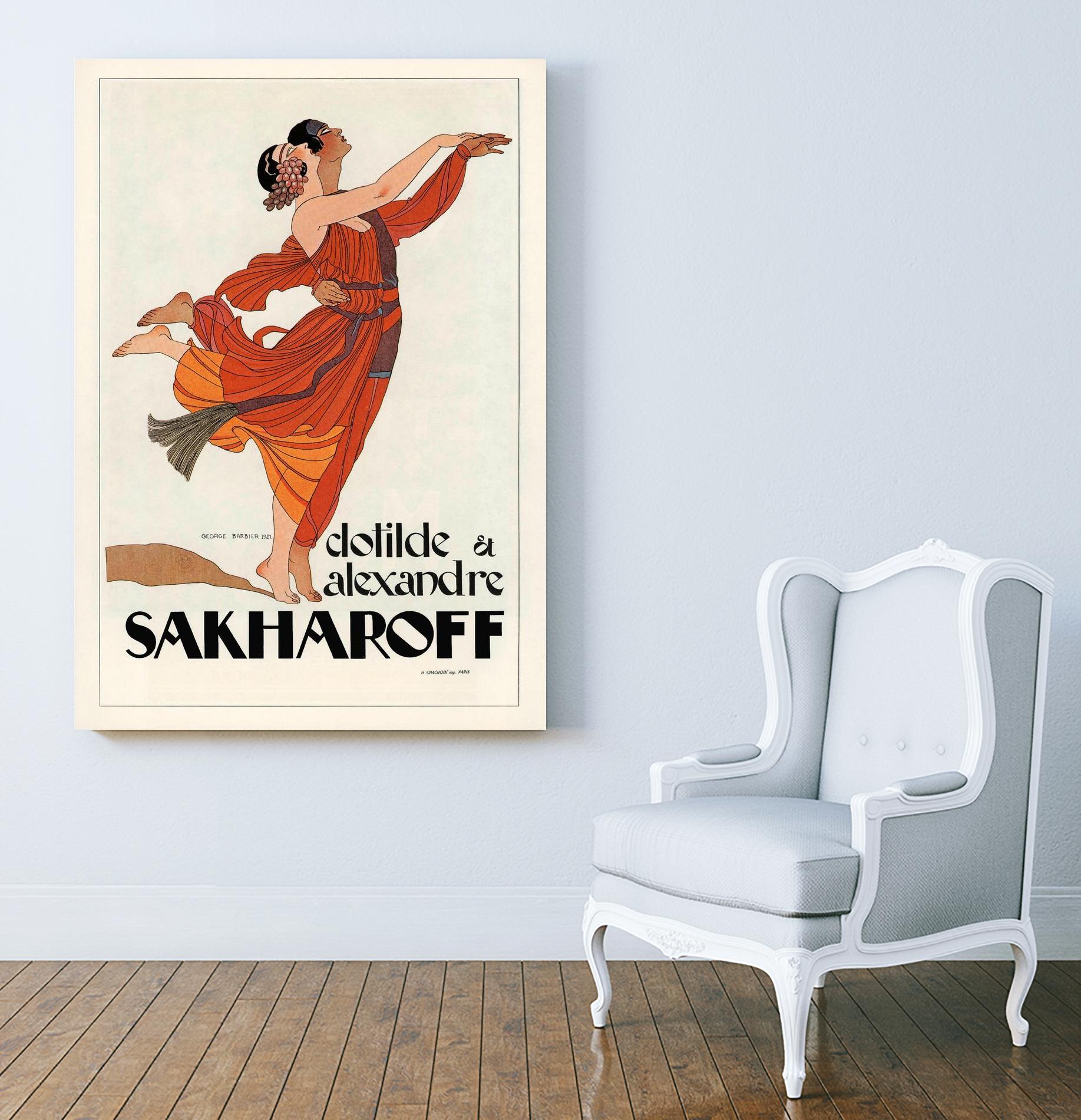 Sakharoff by Archive on GIANT ART - orange vintage couple