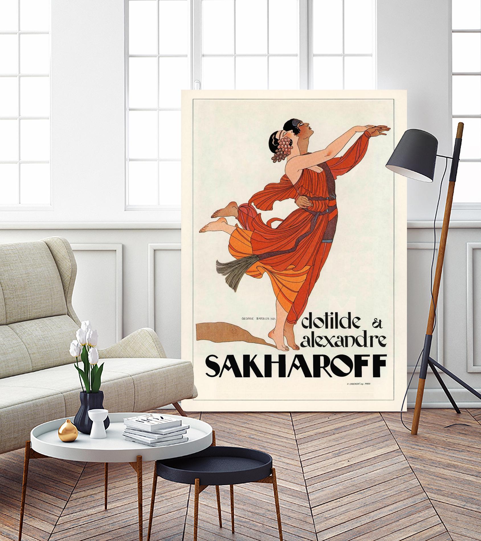Sakharoff by Archive on GIANT ART - orange vintage couple