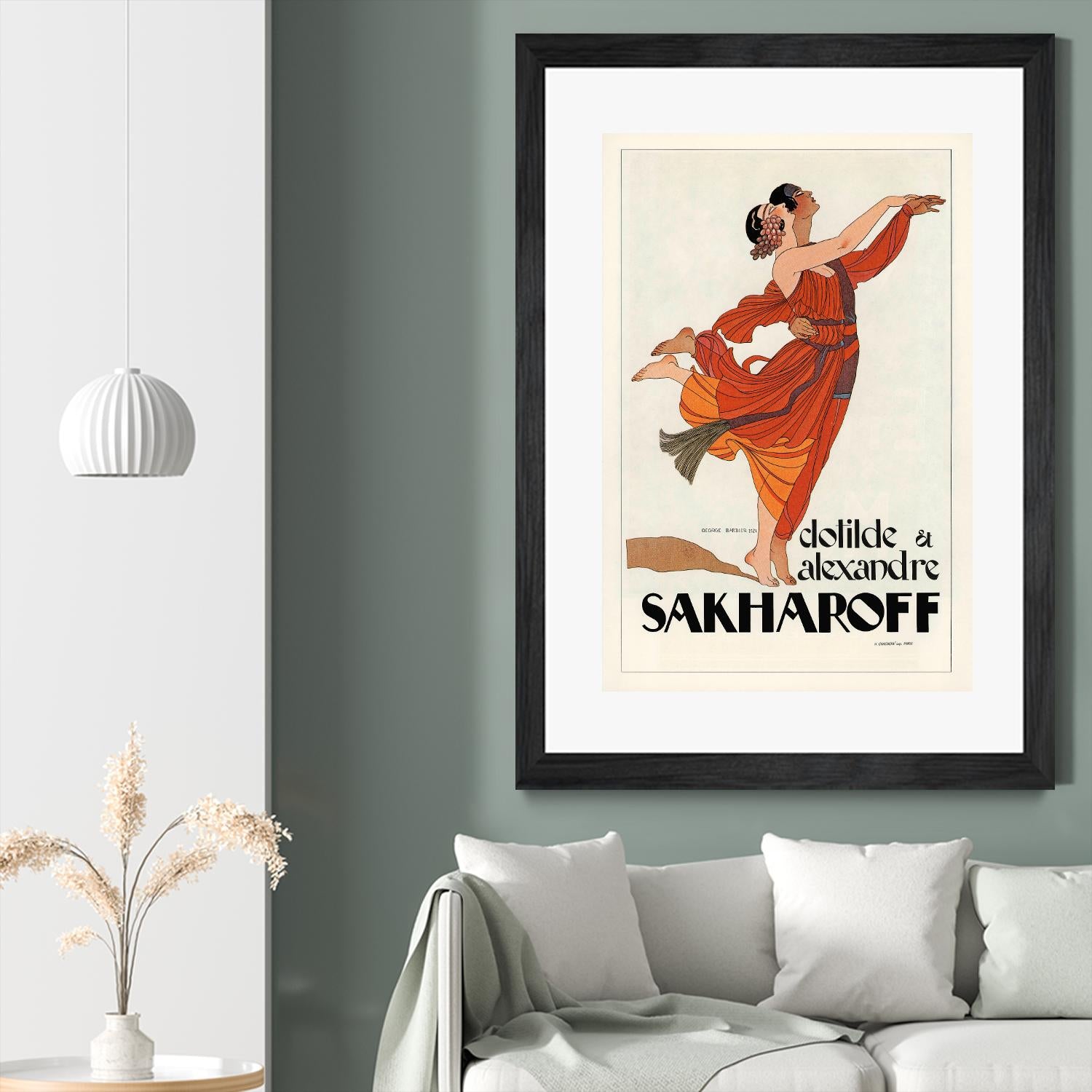 Sakharoff by Archive on GIANT ART - orange vintage couple