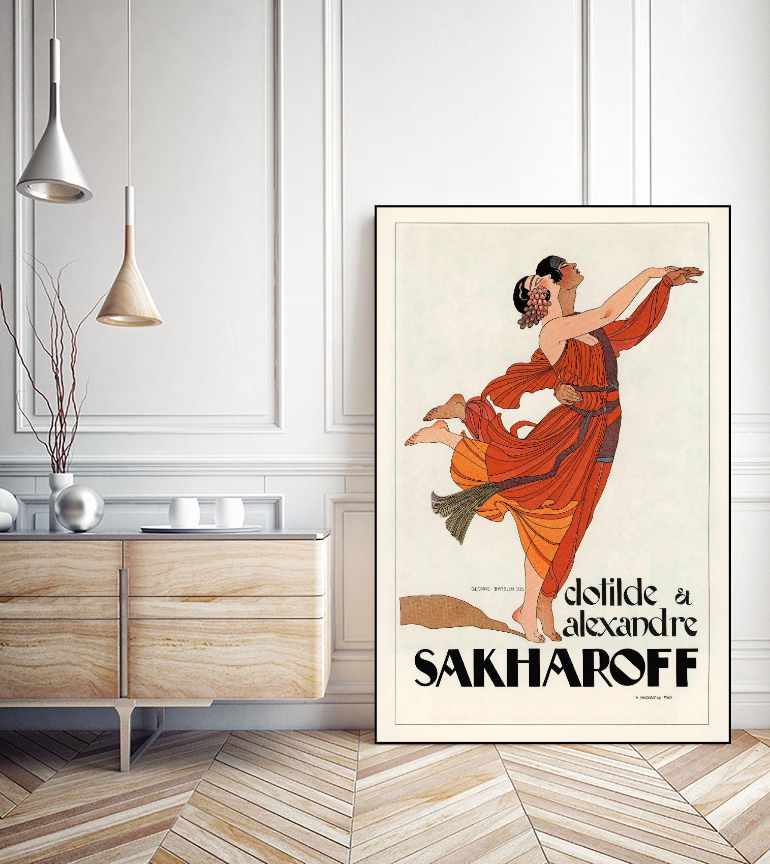 Sakharoff by Archive on GIANT ART - orange vintage couple