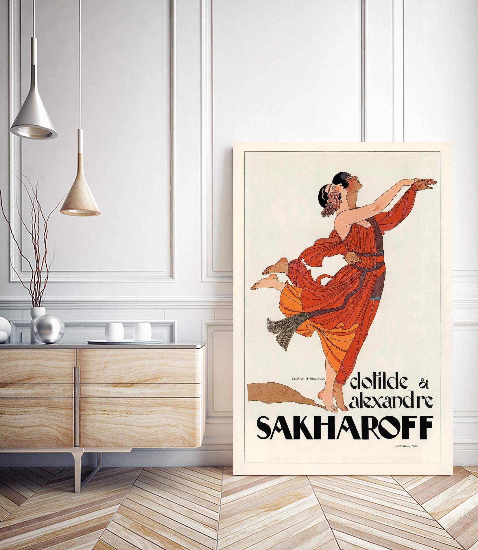 Sakharoff by Archive on GIANT ART - orange vintage couple