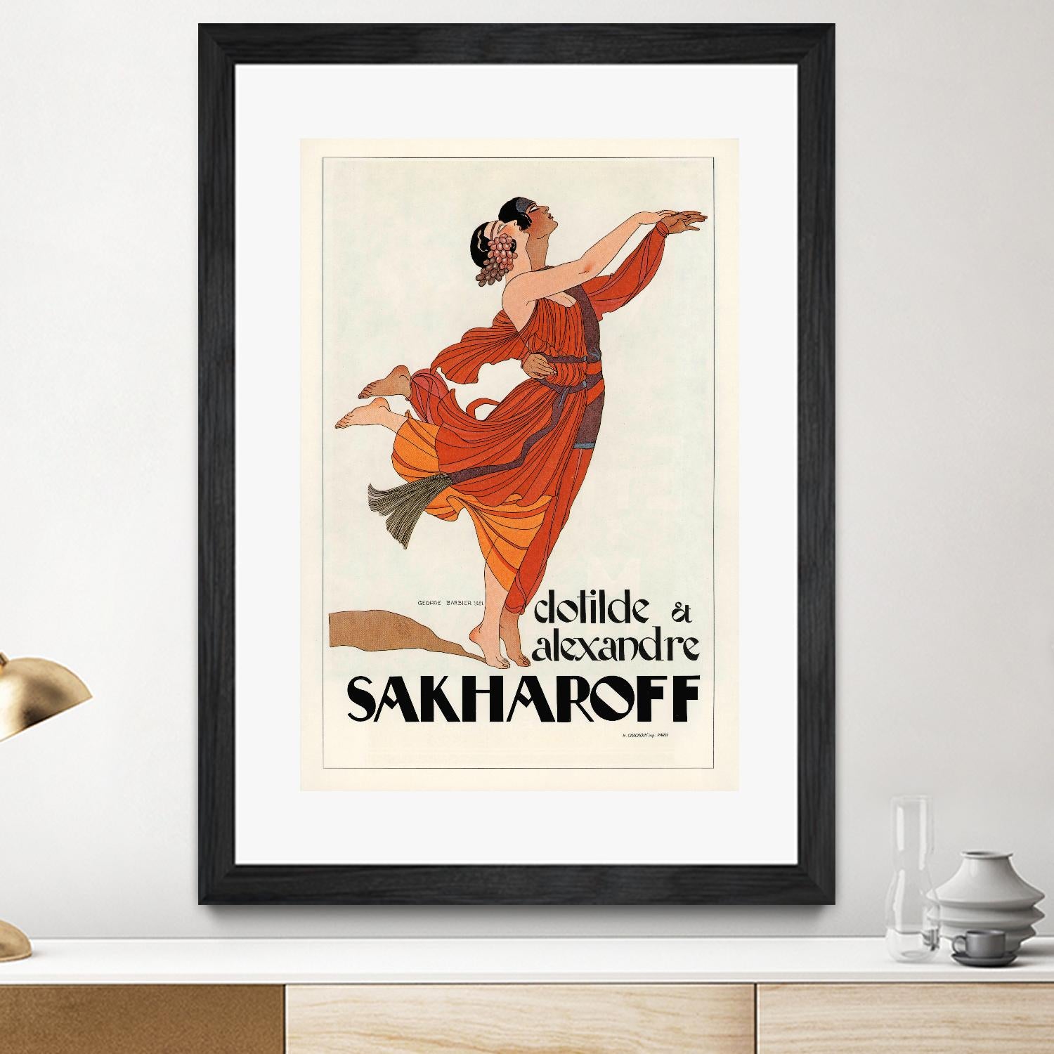 Sakharoff by Archive on GIANT ART - orange vintage couple