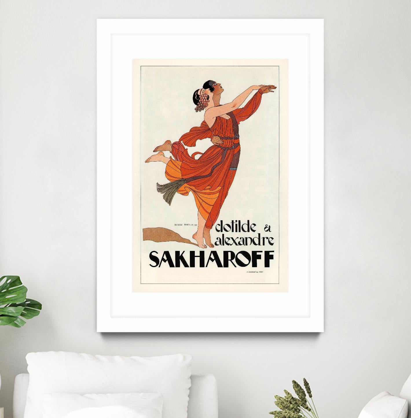 Sakharoff by Archive on GIANT ART - orange vintage couple