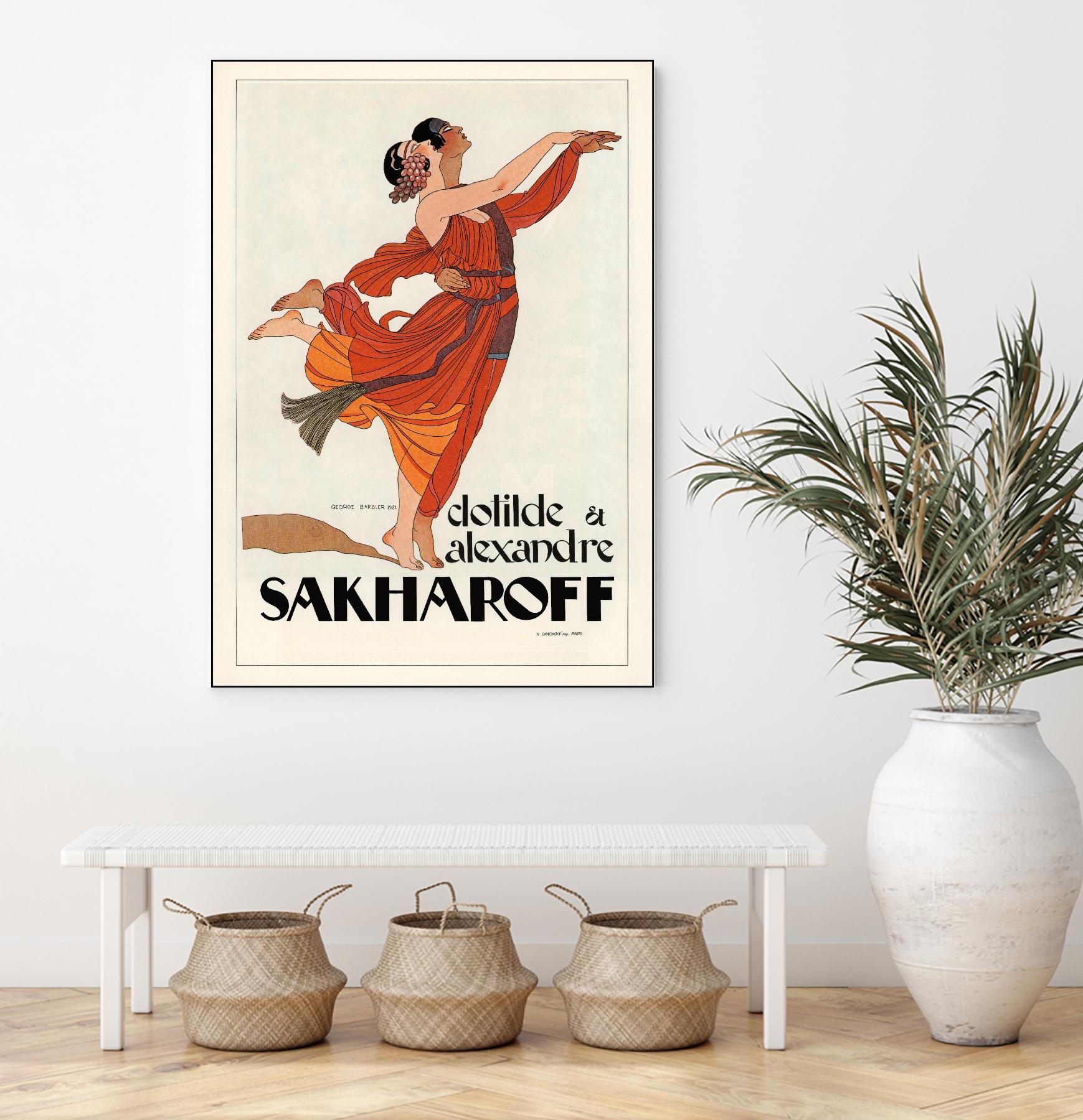 Sakharoff by Archive on GIANT ART - orange vintage couple