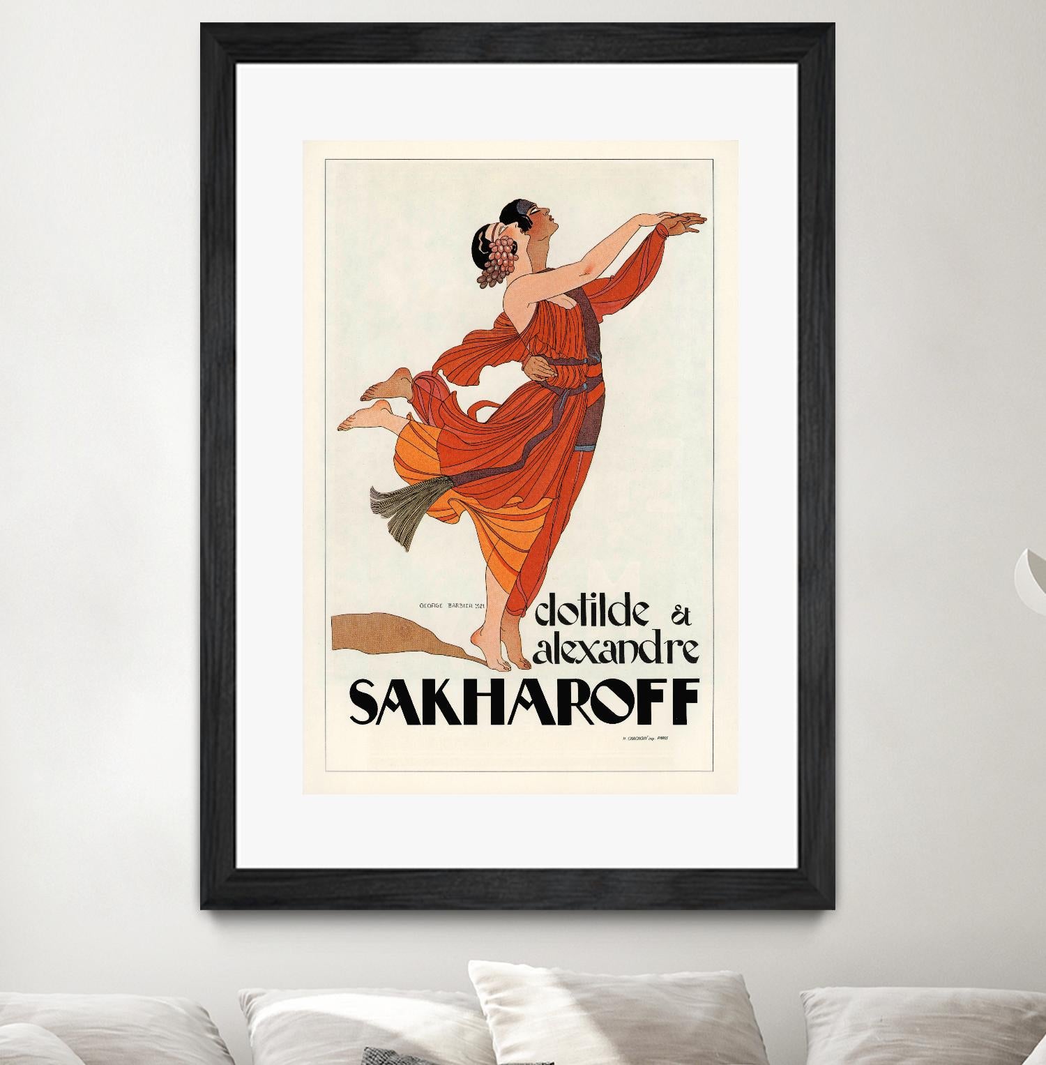 Sakharoff by Archive on GIANT ART - orange vintage couple
