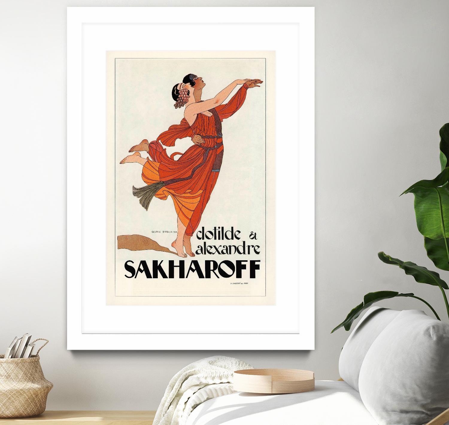Sakharoff by Archive on GIANT ART - orange vintage couple