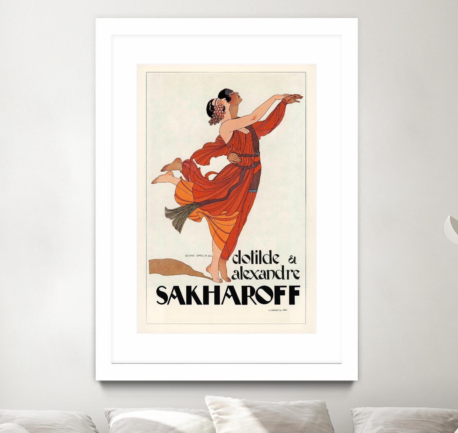 Sakharoff by Archive on GIANT ART - orange vintage couple