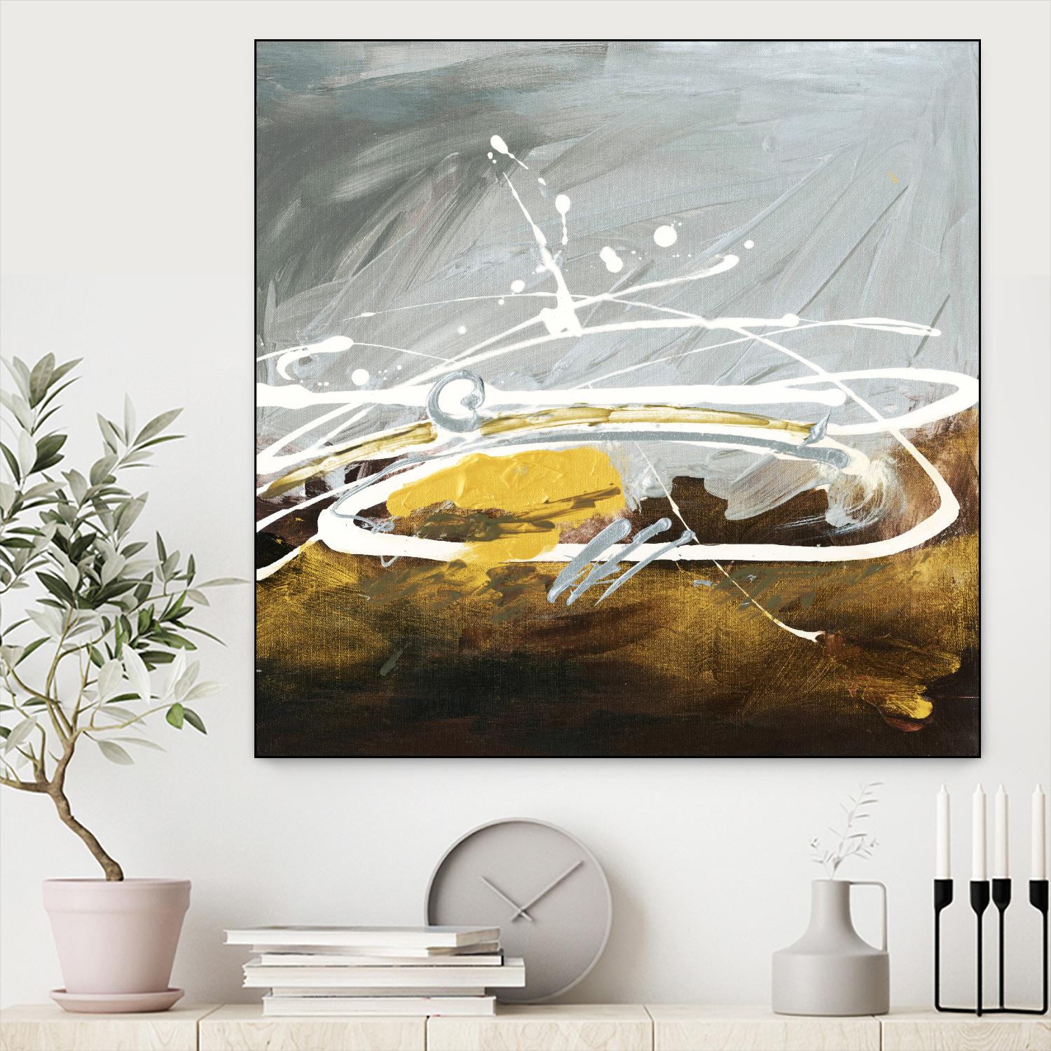 Golden Abstract by Meejlau on GIANT ART - gold abstract