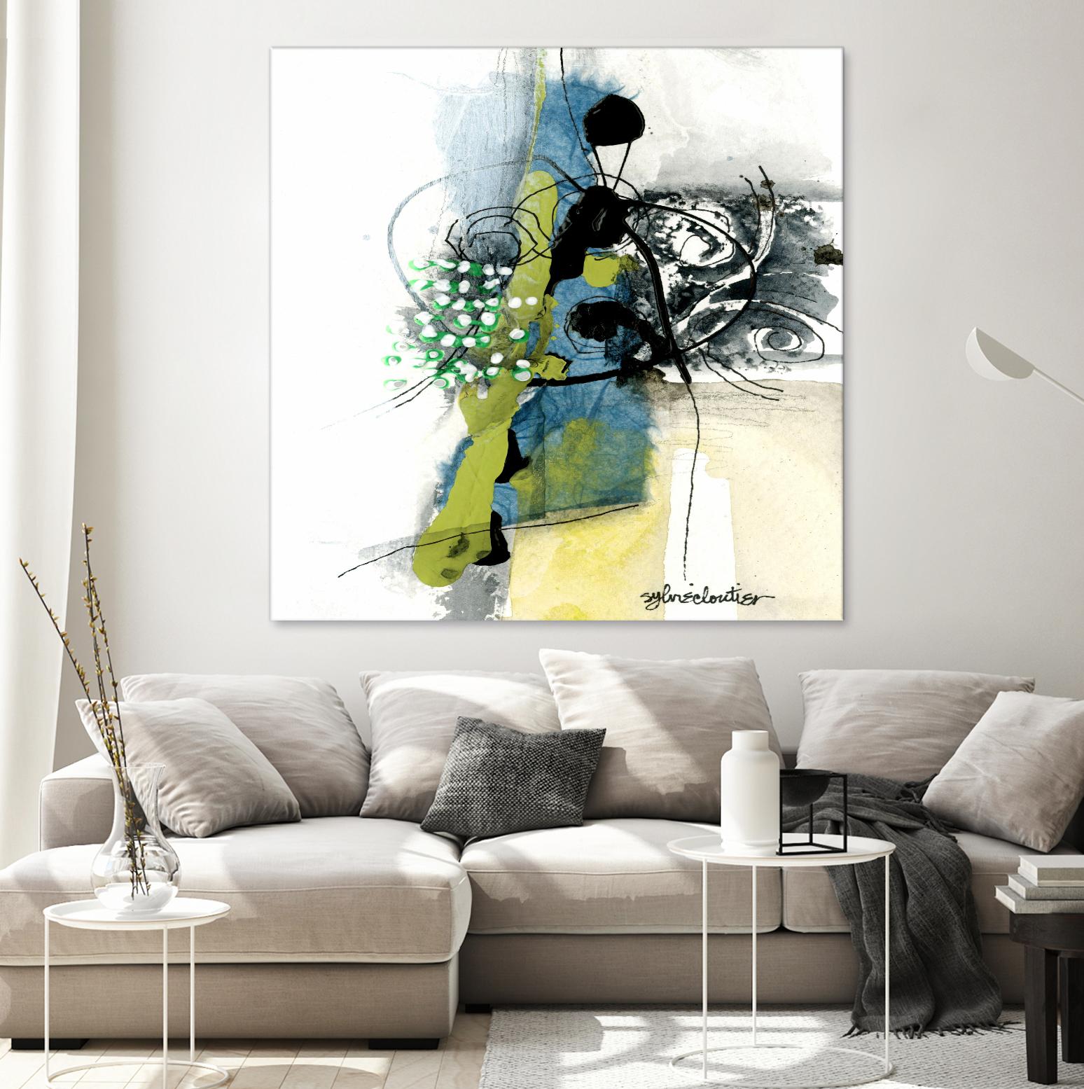 Jardinage by Sylvie Cloutier on GIANT ART - green abstract