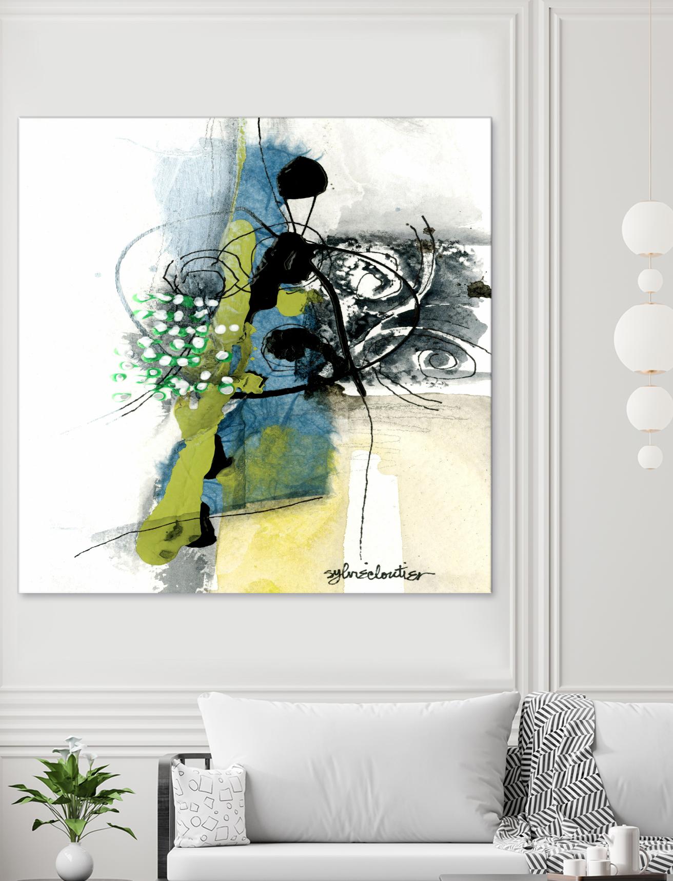 Jardinage by Sylvie Cloutier on GIANT ART - green abstract