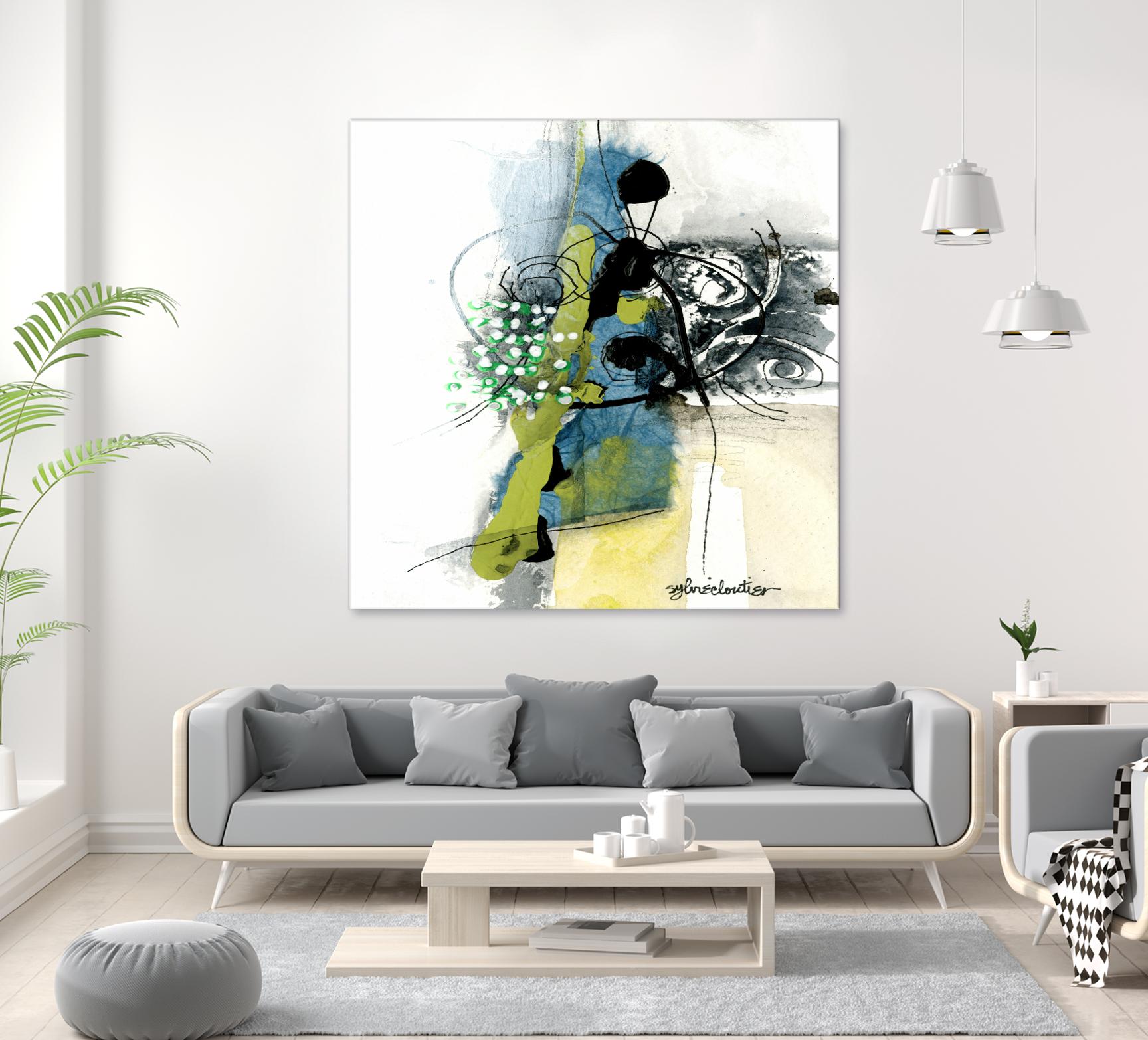 Jardinage by Sylvie Cloutier on GIANT ART - green abstract