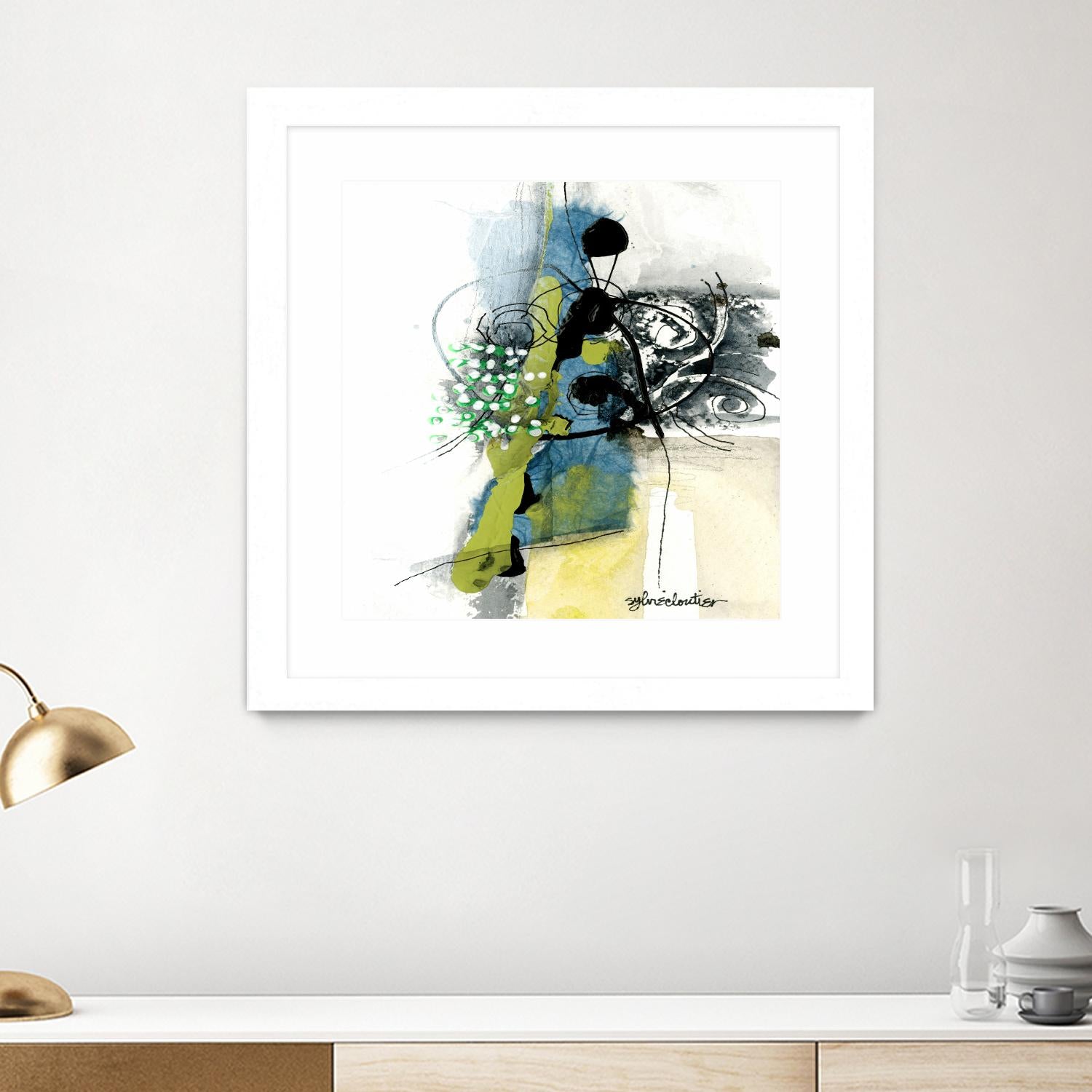 Jardinage by Sylvie Cloutier on GIANT ART - green abstract