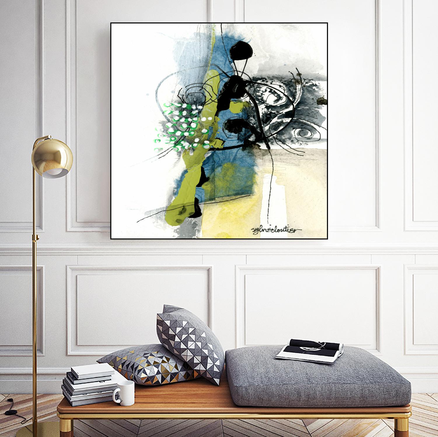 Jardinage by Sylvie Cloutier on GIANT ART - green abstract