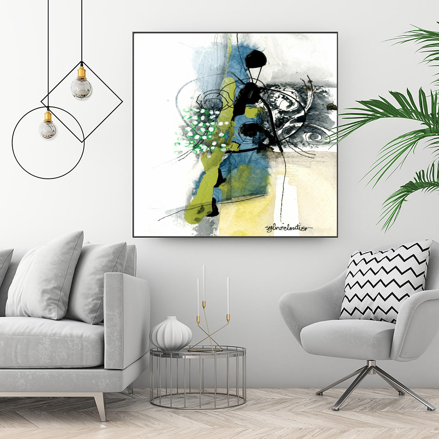 Jardinage by Sylvie Cloutier on GIANT ART - green abstract