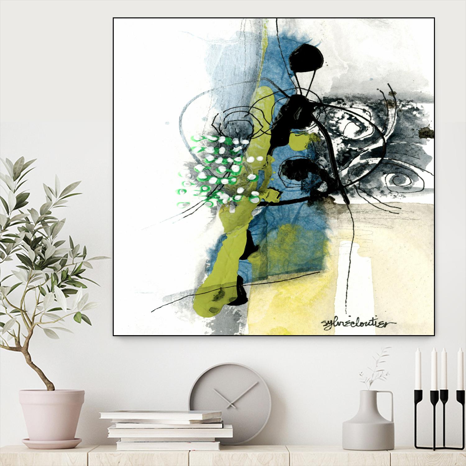 Jardinage by Sylvie Cloutier on GIANT ART - green abstract