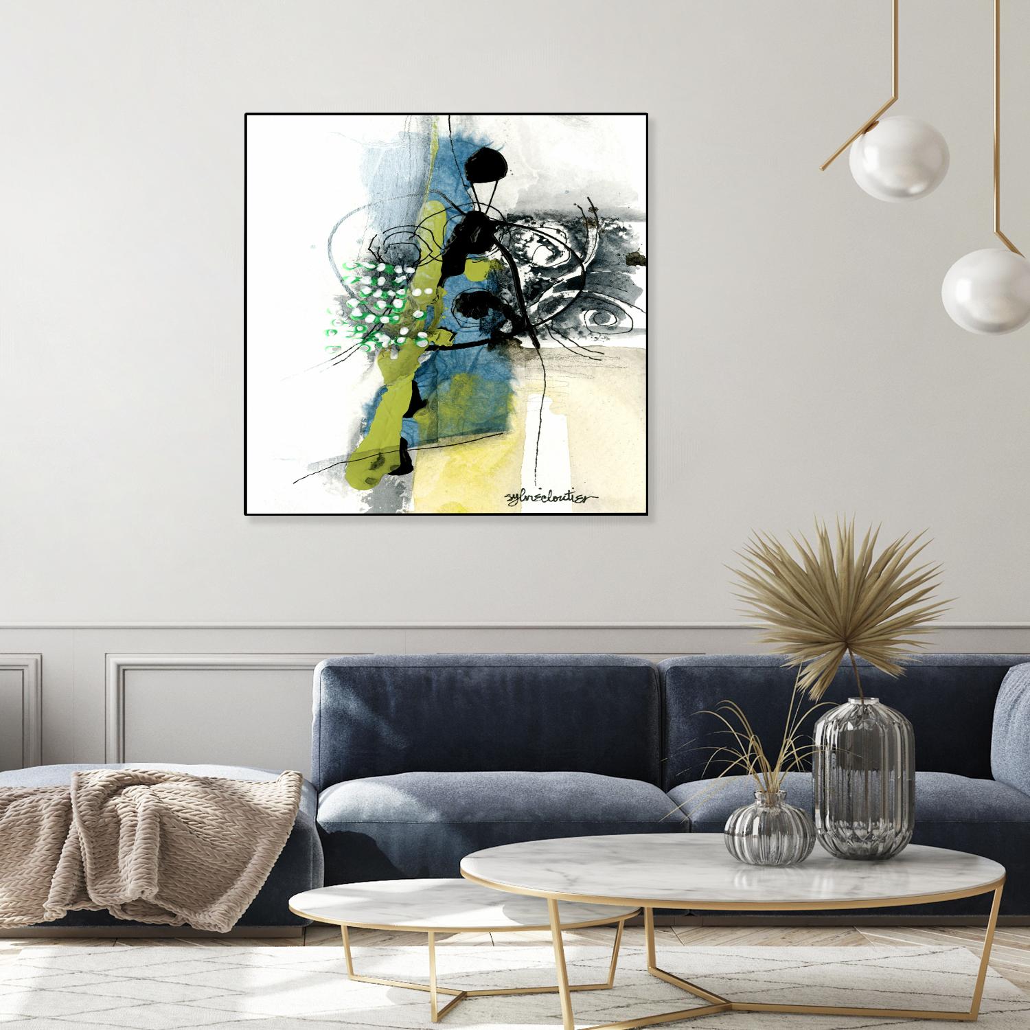 Jardinage by Sylvie Cloutier on GIANT ART - green abstract