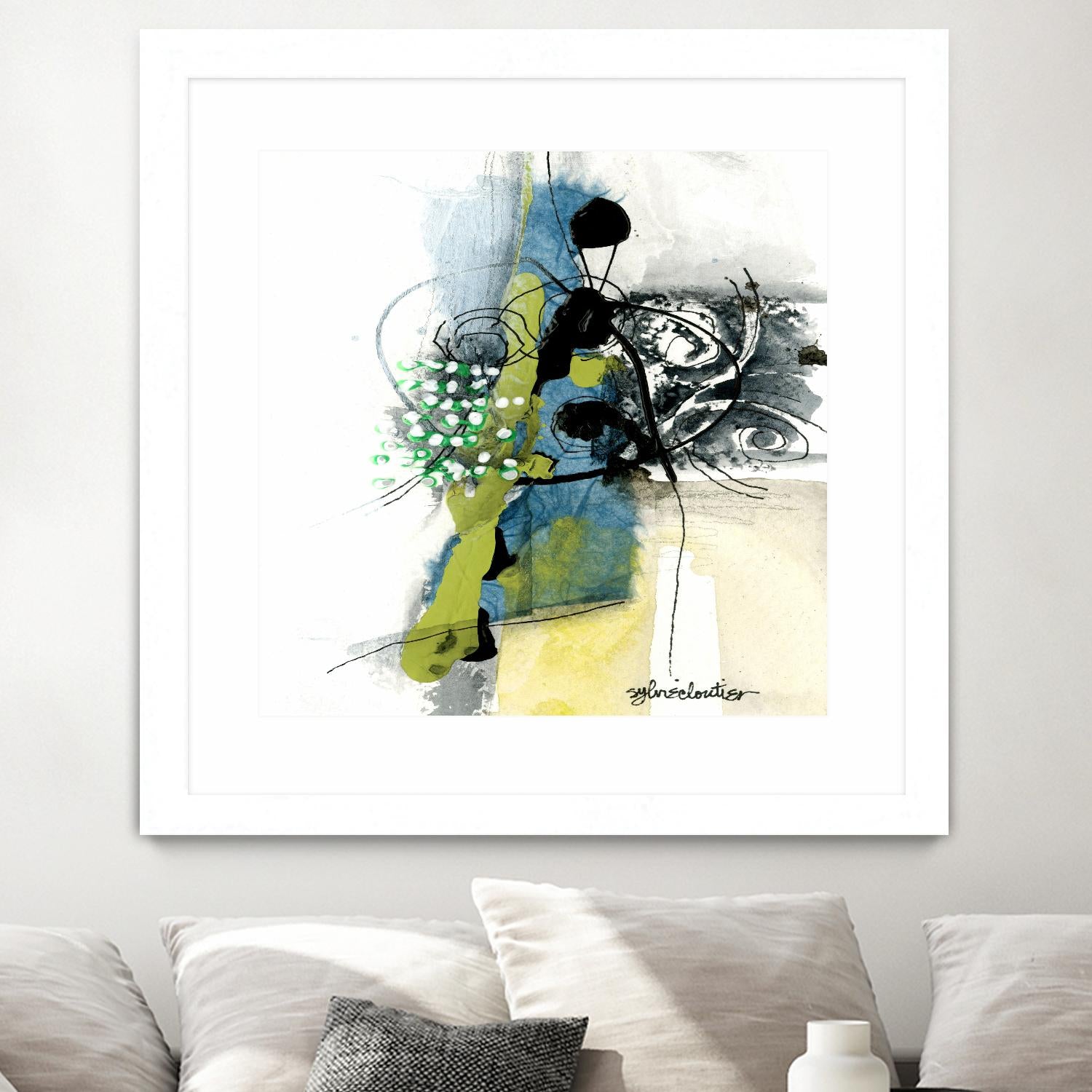 Jardinage by Sylvie Cloutier on GIANT ART - green abstract