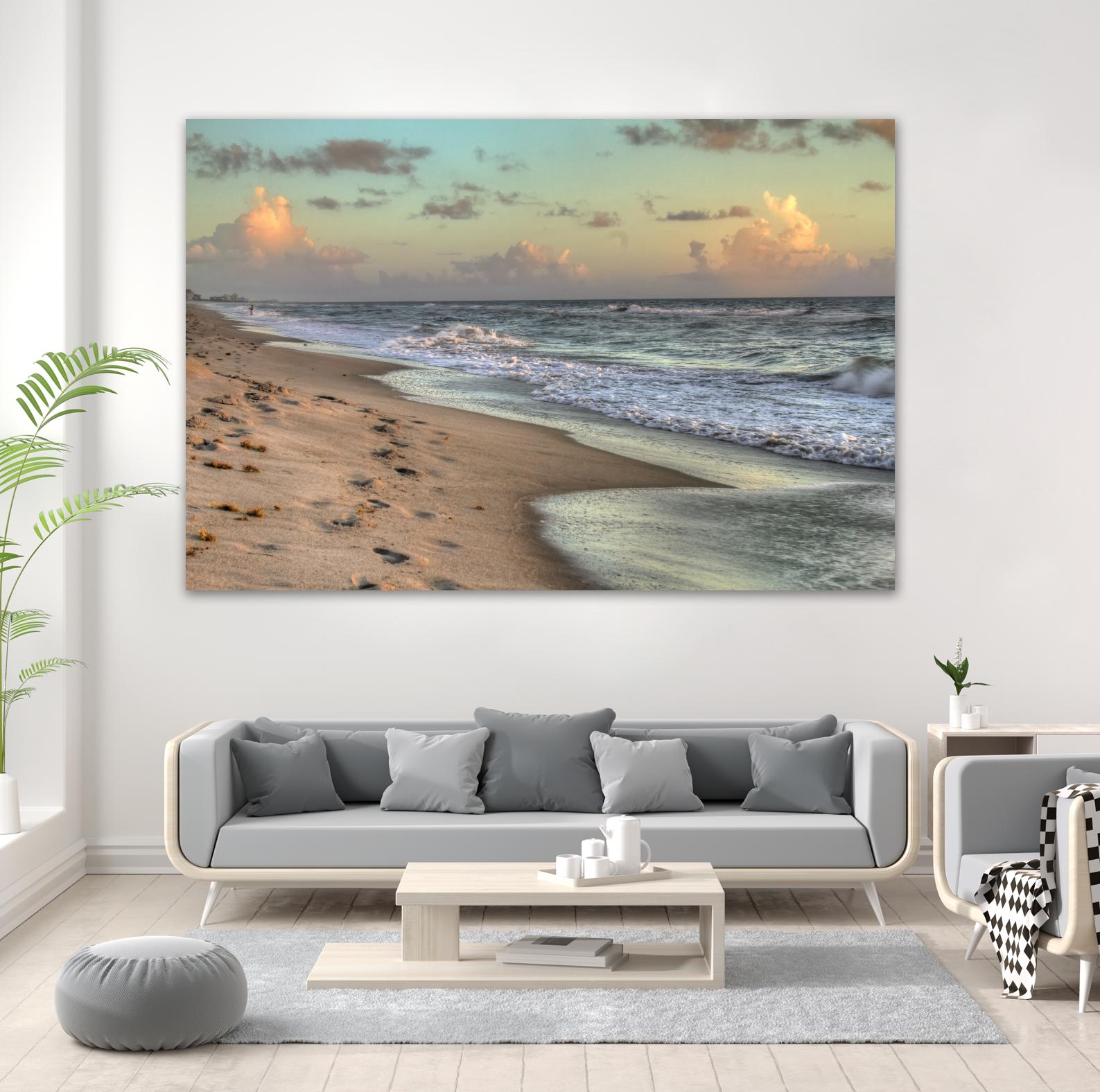 Indialantic 3 by Rene Griffith on GIANT ART - beige costal waves