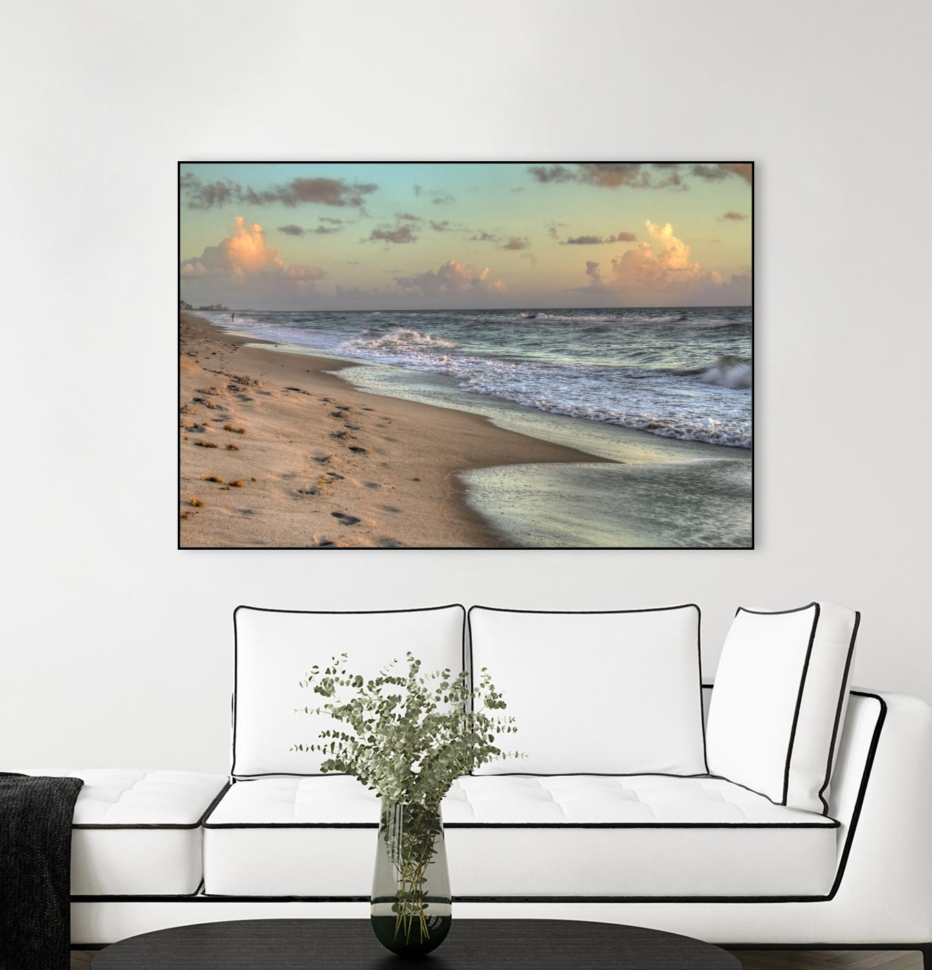 Indialantic 3 by Rene Griffith on GIANT ART - beige costal waves