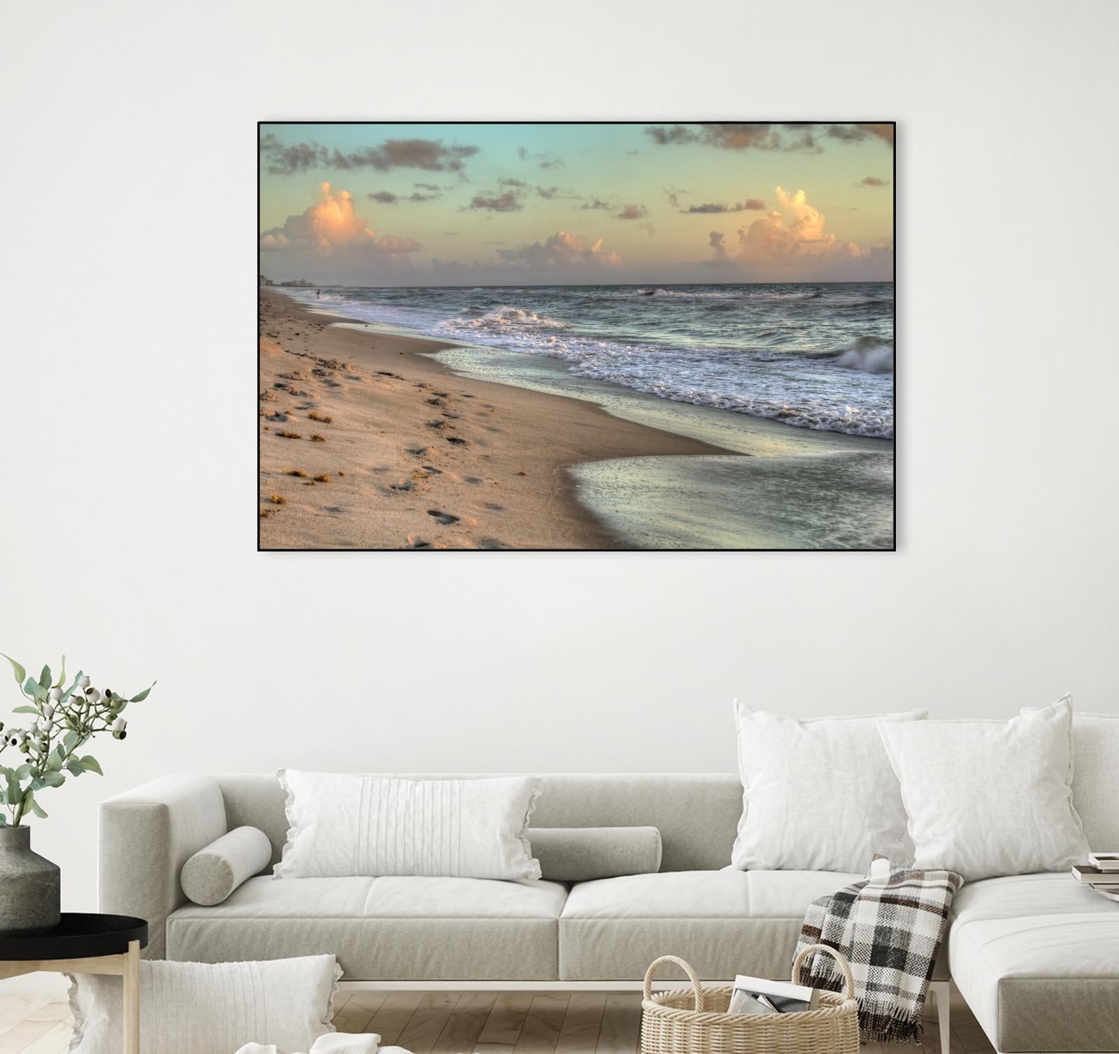 Indialantic 3 by Rene Griffith on GIANT ART - beige costal waves