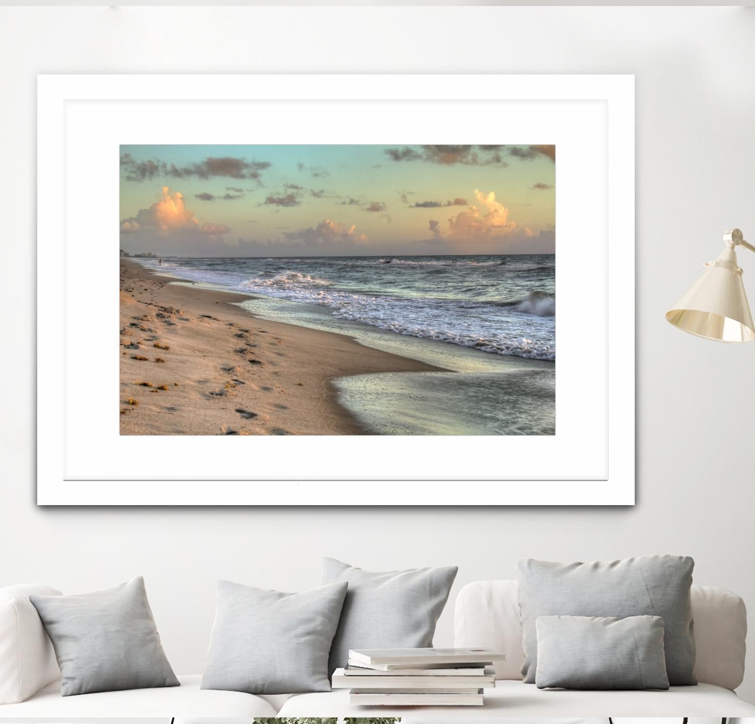 Indialantic 3 by Rene Griffith on GIANT ART - beige costal waves