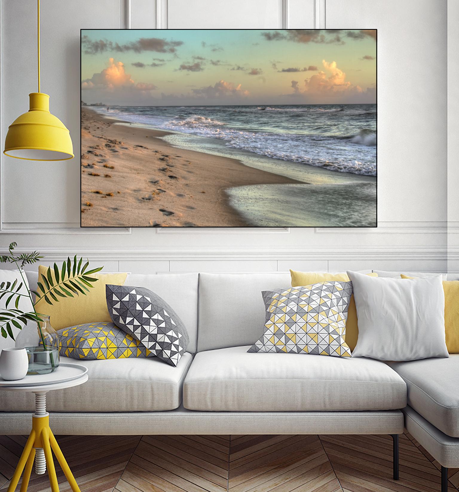 Indialantic 3 by Rene Griffith on GIANT ART - beige costal waves