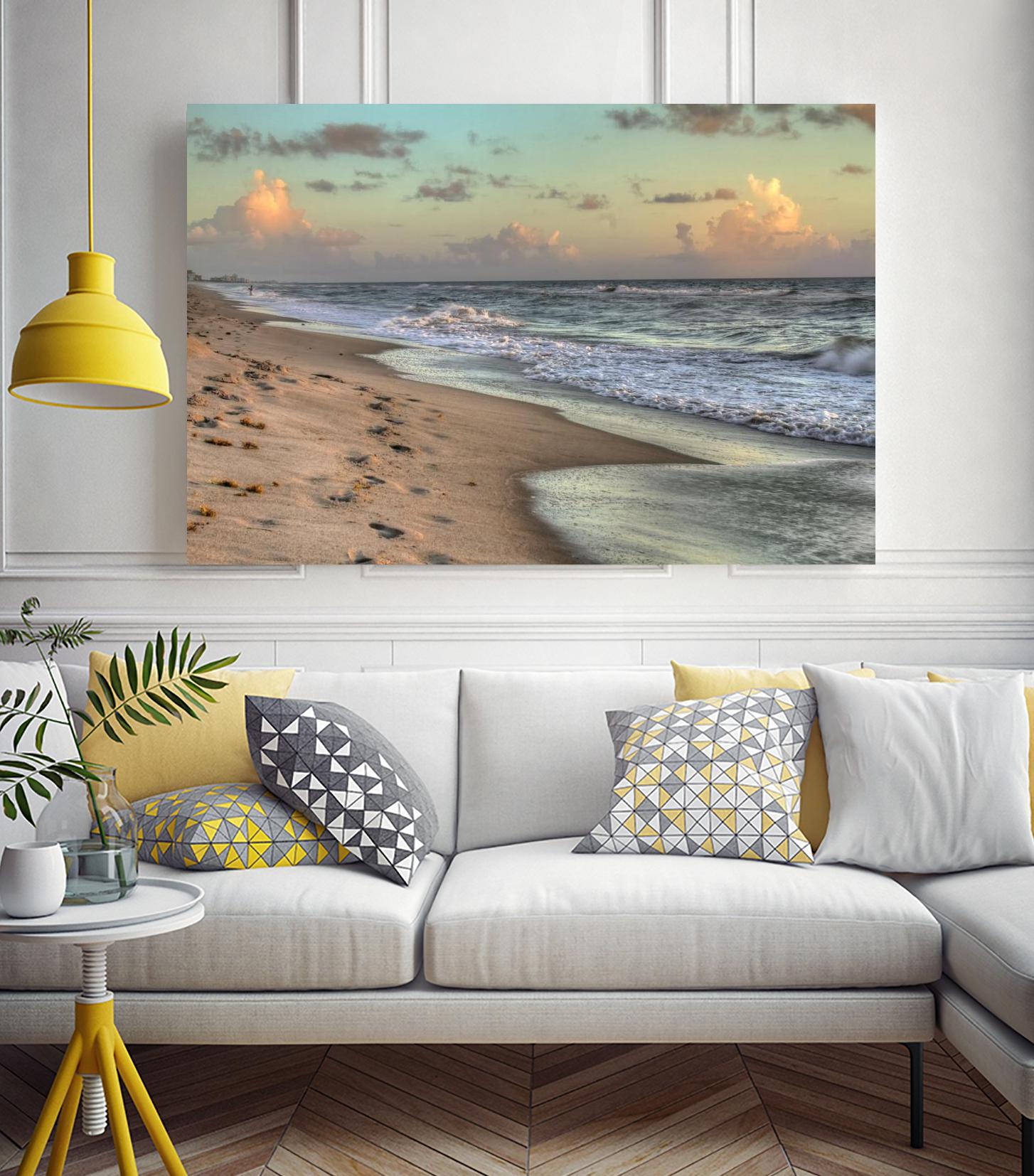 Indialantic 3 by Rene Griffith on GIANT ART - beige costal waves