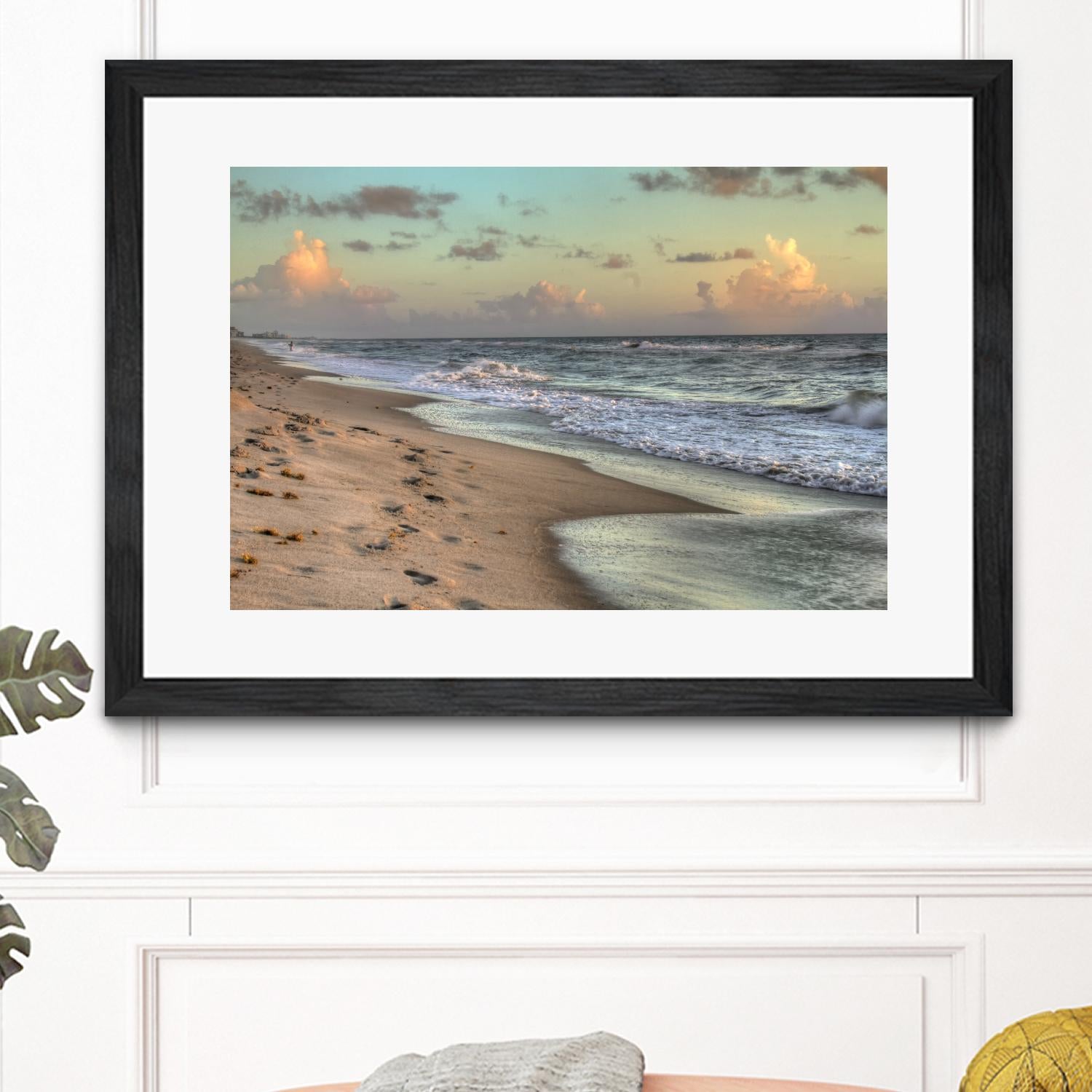 Indialantic 3 by Rene Griffith on GIANT ART - beige costal waves