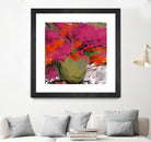 Summer time by Doris Savard on GIANT ART - orange flowers stylisé