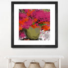 Summer time by Doris Savard on GIANT ART - orange flowers stylisé