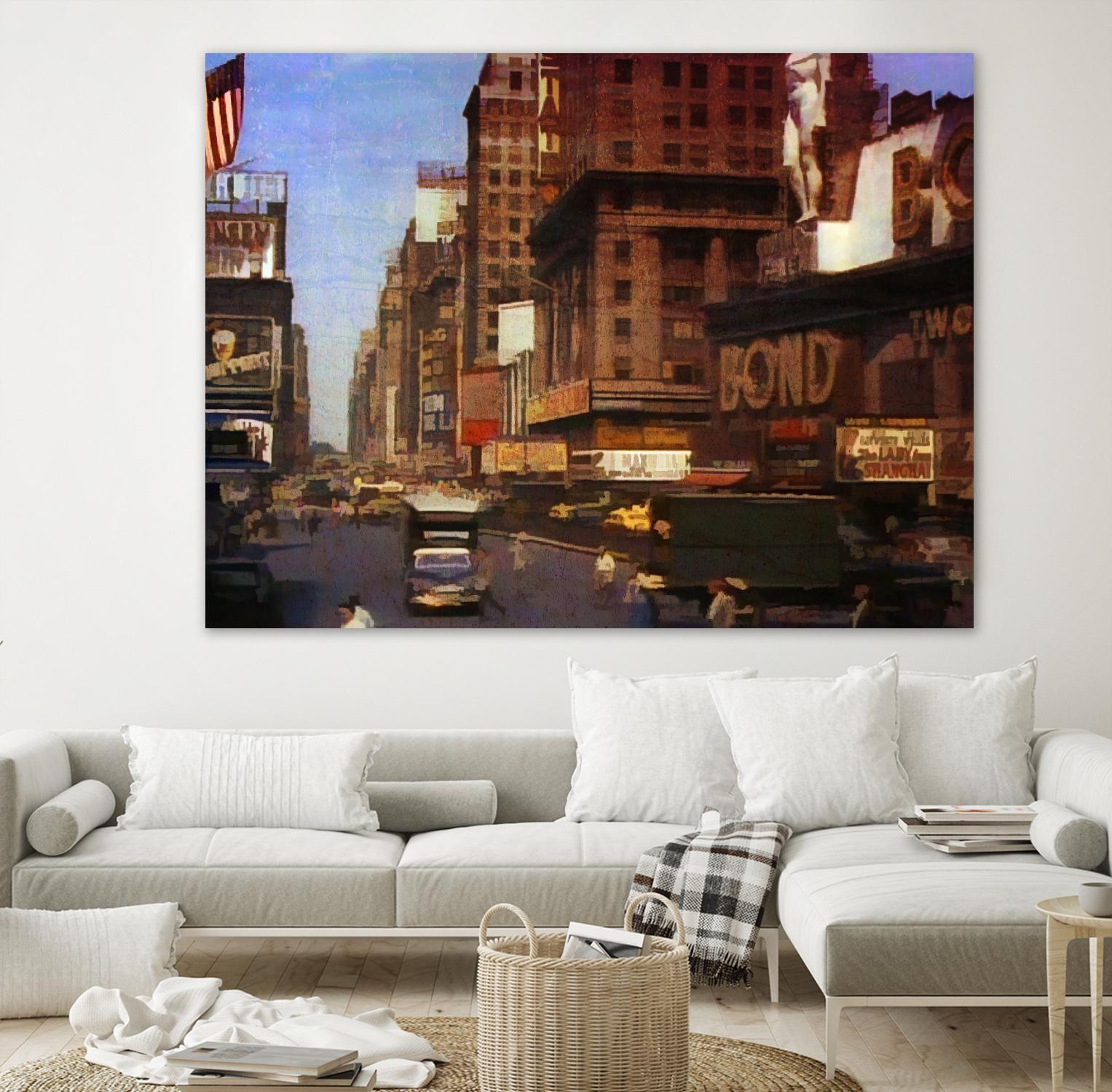 New York 1949 - 9 by Jean-François Dupuis on GIANT ART - beige architecture automobile