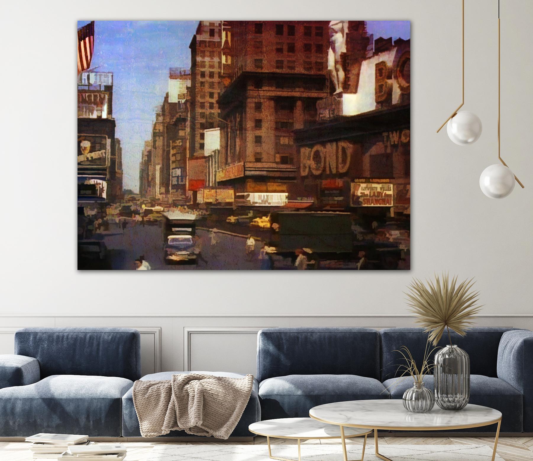 New York 1949 - 9 by Jean-François Dupuis on GIANT ART - beige architecture automobile