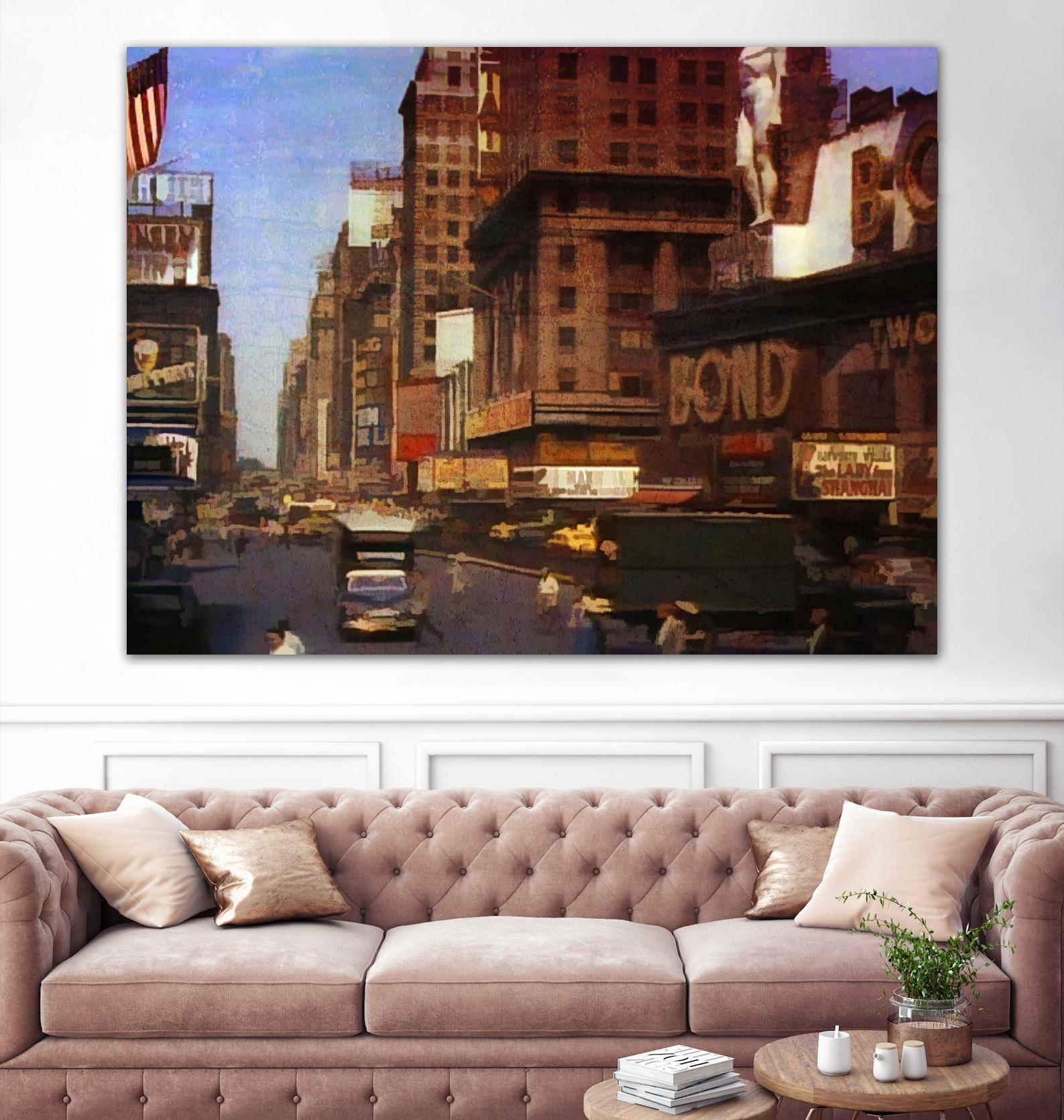 New York 1949 - 9 by Jean-François Dupuis on GIANT ART - beige architecture automobile