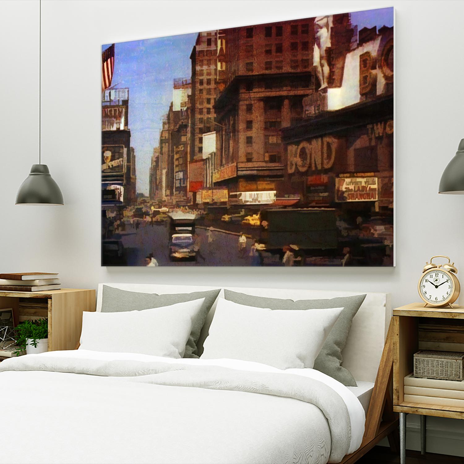 New York 1949 - 9 by Jean-François Dupuis on GIANT ART - beige architecture automobile