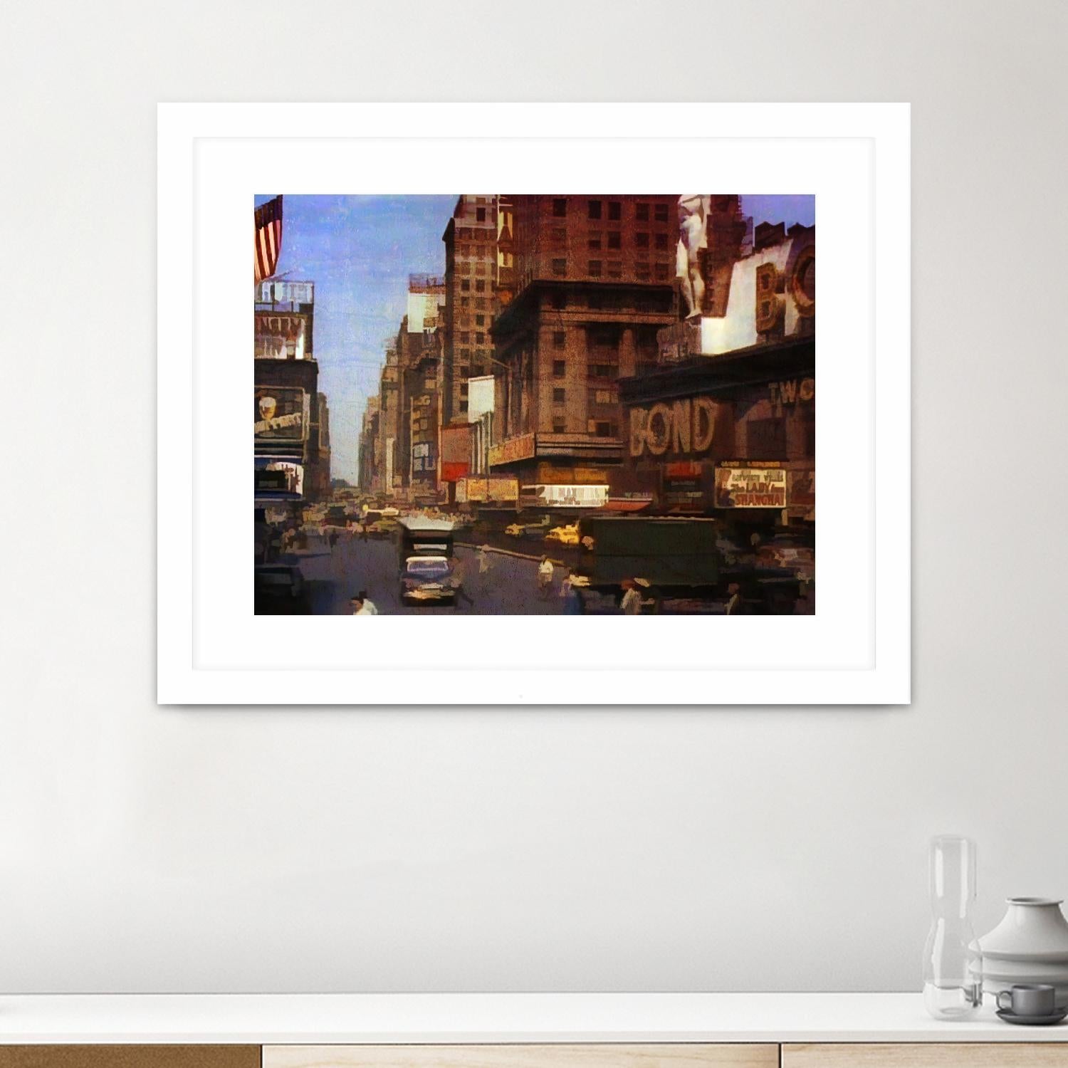 New York 1949 - 9 by Jean-François Dupuis on GIANT ART - beige architecture automobile