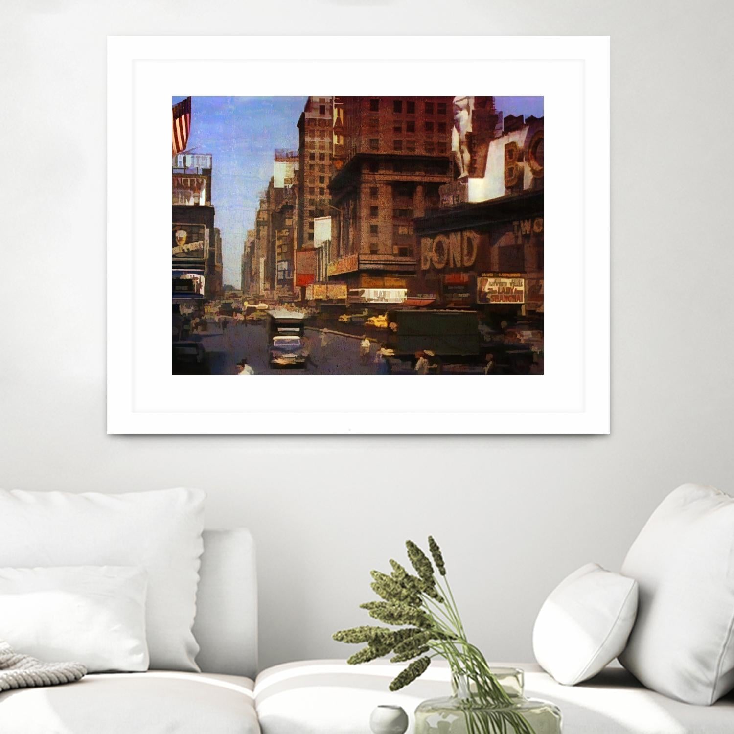 New York 1949 - 9 by Jean-François Dupuis on GIANT ART - beige architecture automobile