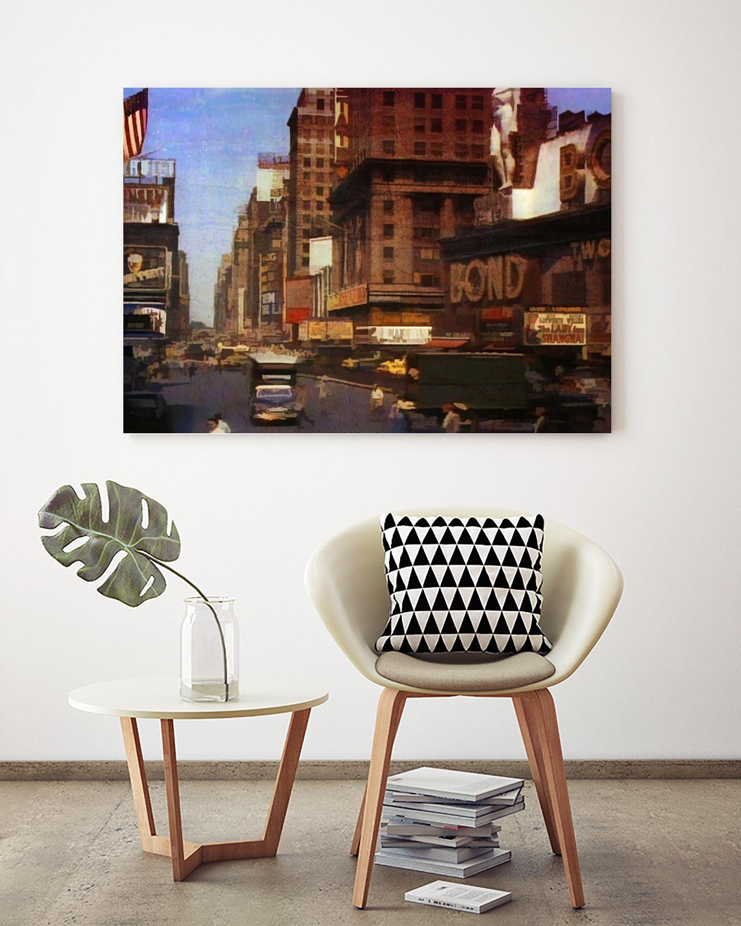 New York 1949 - 9 by Jean-François Dupuis on GIANT ART - beige architecture automobile