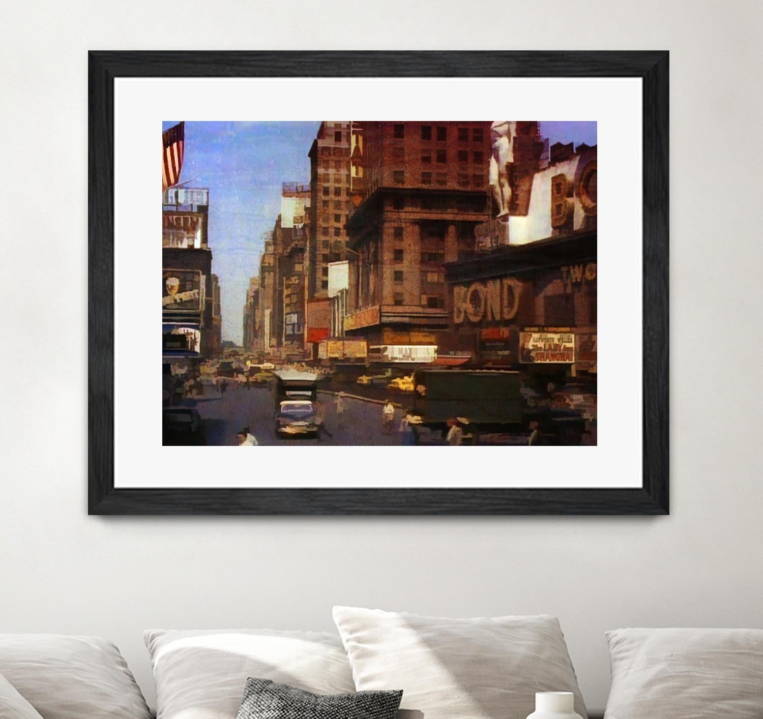 New York 1949 - 9 by Jean-François Dupuis on GIANT ART - beige architecture automobile