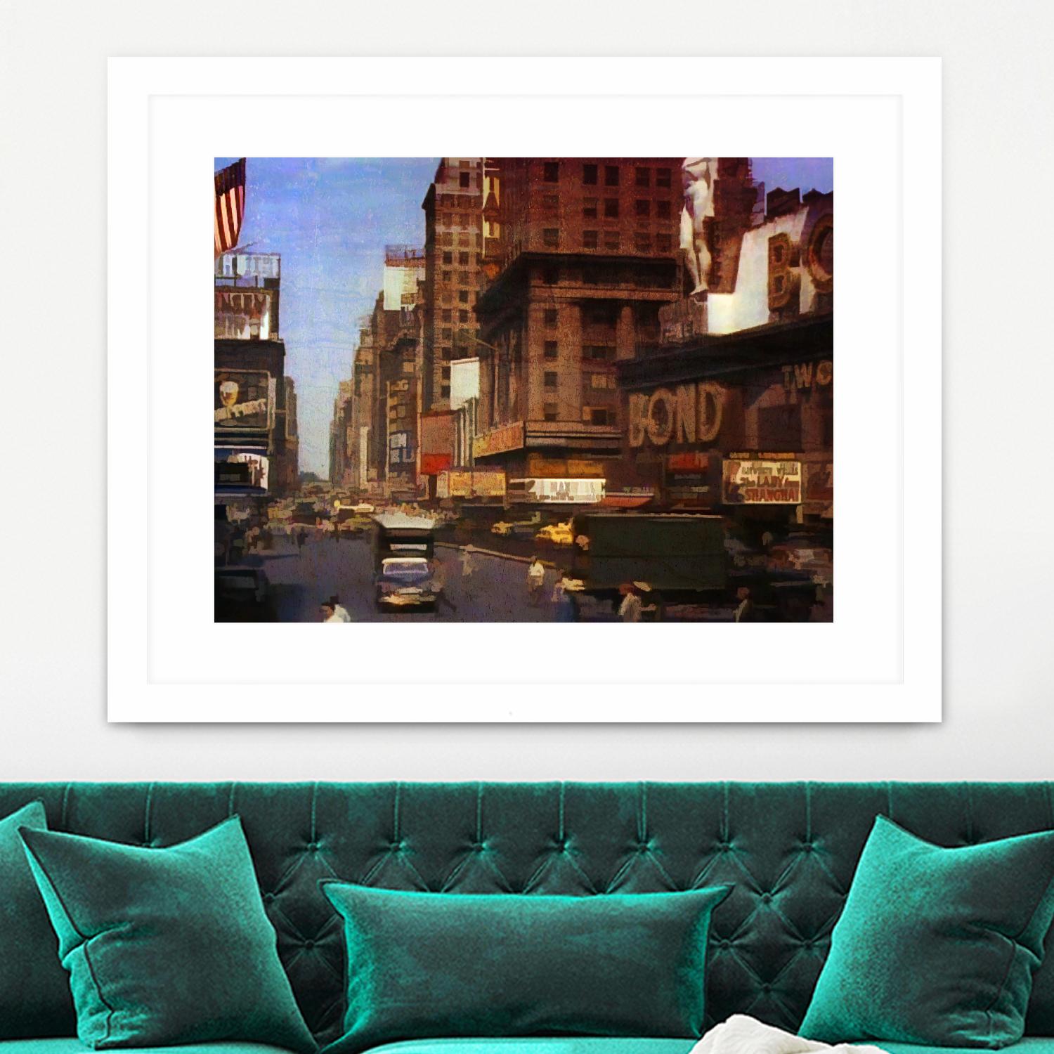 New York 1949 - 9 by Jean-François Dupuis on GIANT ART - beige architecture automobile