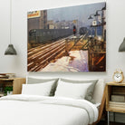 New York 1949 - 4 by Jean-François Dupuis on GIANT ART - beige city scene wagon