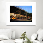 New York 1949 - 1 by Jean-François Dupuis on GIANT ART - blue city scene pont